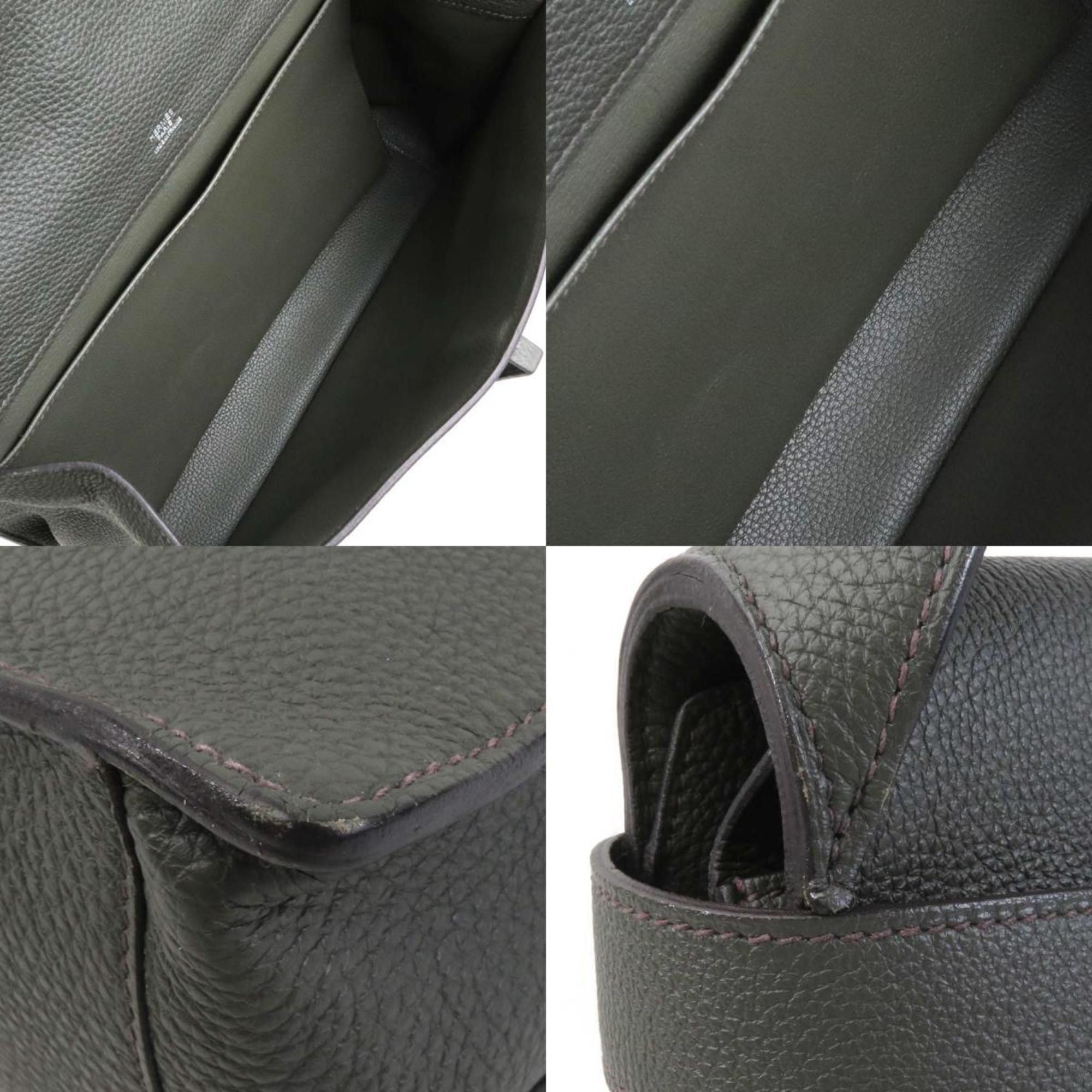 Hermes Hermes Handbag Etribelt Taurillon Clemence Olive Green Women's 90058g Size ONE SIZE - 3 Thumbnail