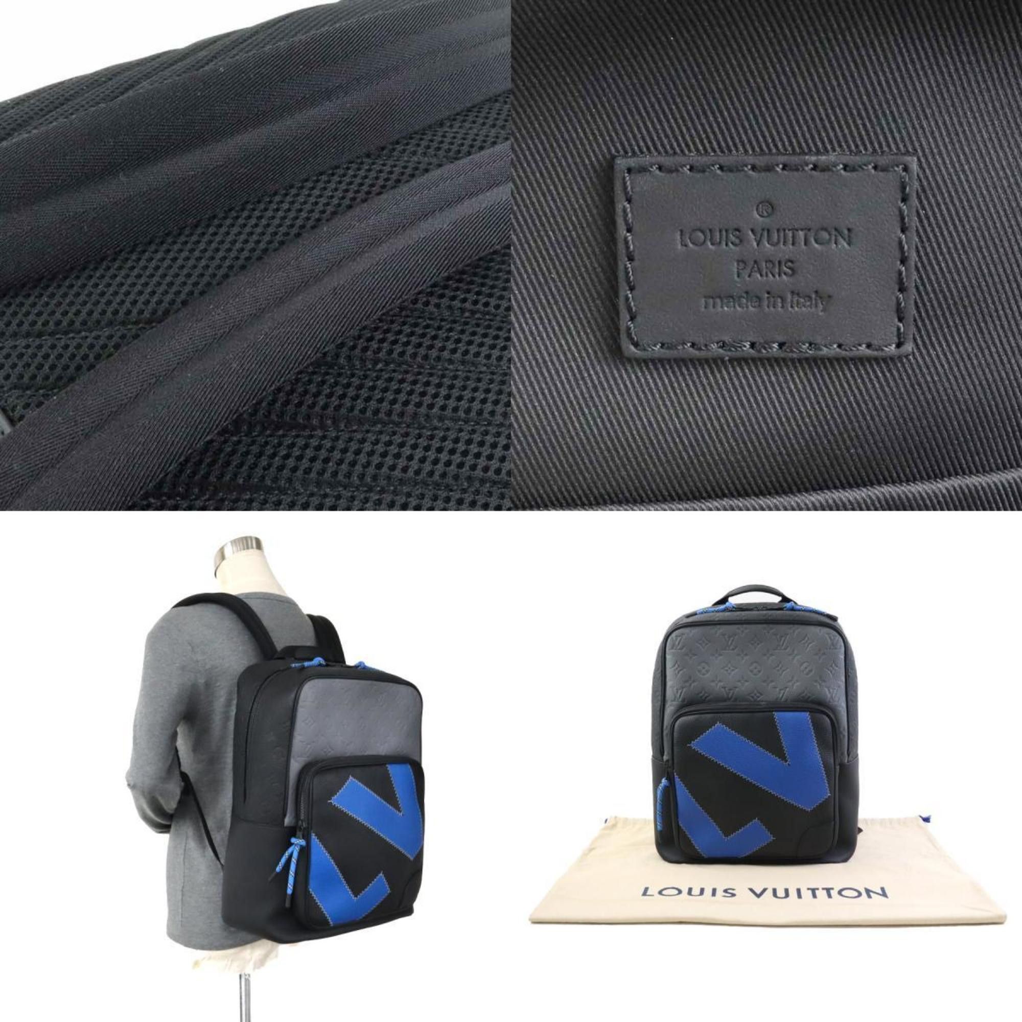 Louis Vuitton Louis Vuitton Backpack Day Break Dean Taurillon Leather Black x Blue Men's M59924 90053g Size ONE SIZE - 5 Thumbnail
