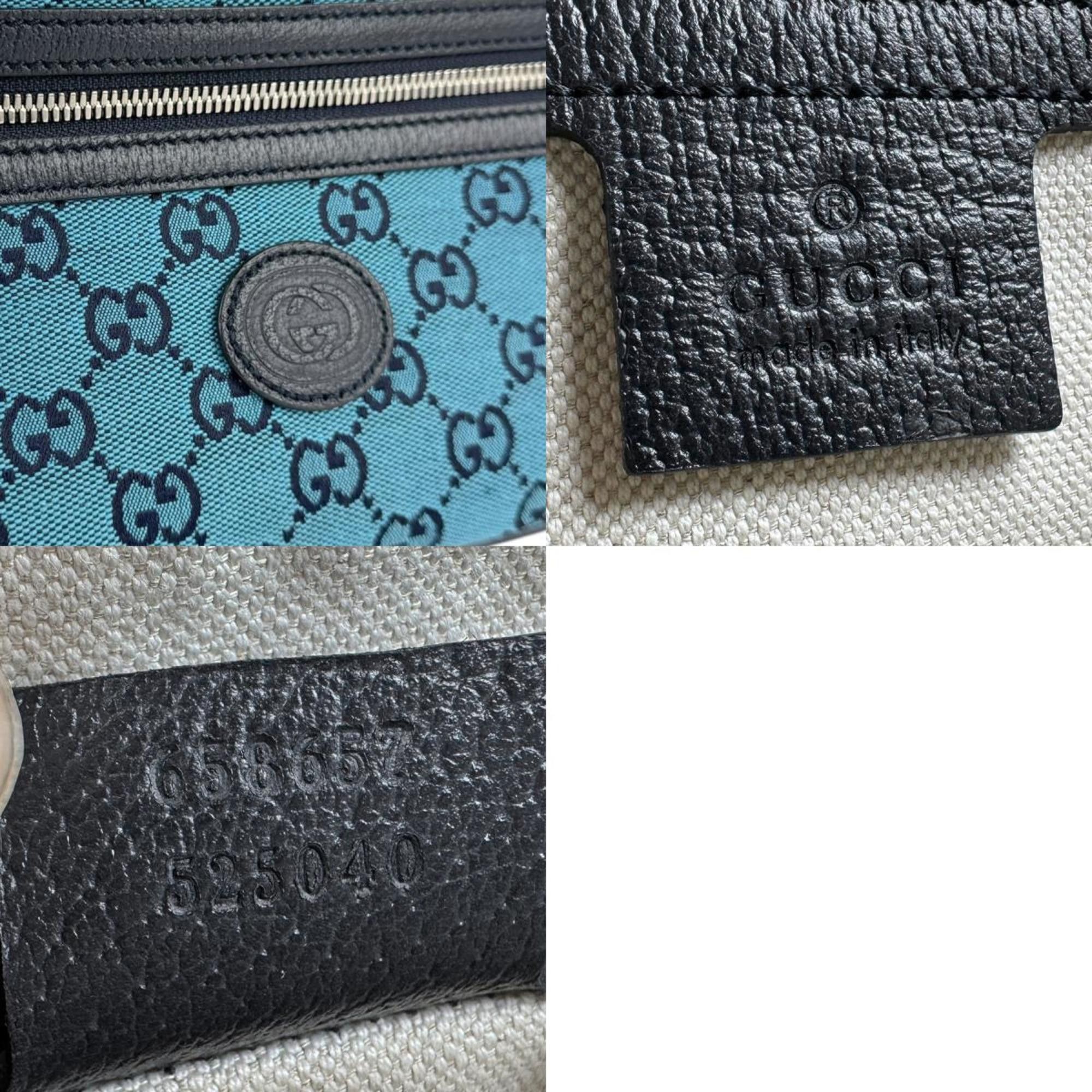 Gucci GUCCI Waist bag Belt GG canvas Leather Blue Navy Silver Men's 658657 z4204 Size ONE SIZE - 5 Thumbnail