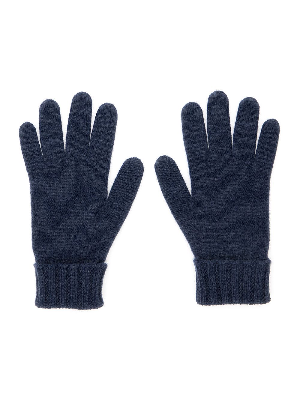 Gucci Blue Gloves with GG Logo Detail on the Front in Cashmere Woman Size ONE SIZE - 2 Thumbnail