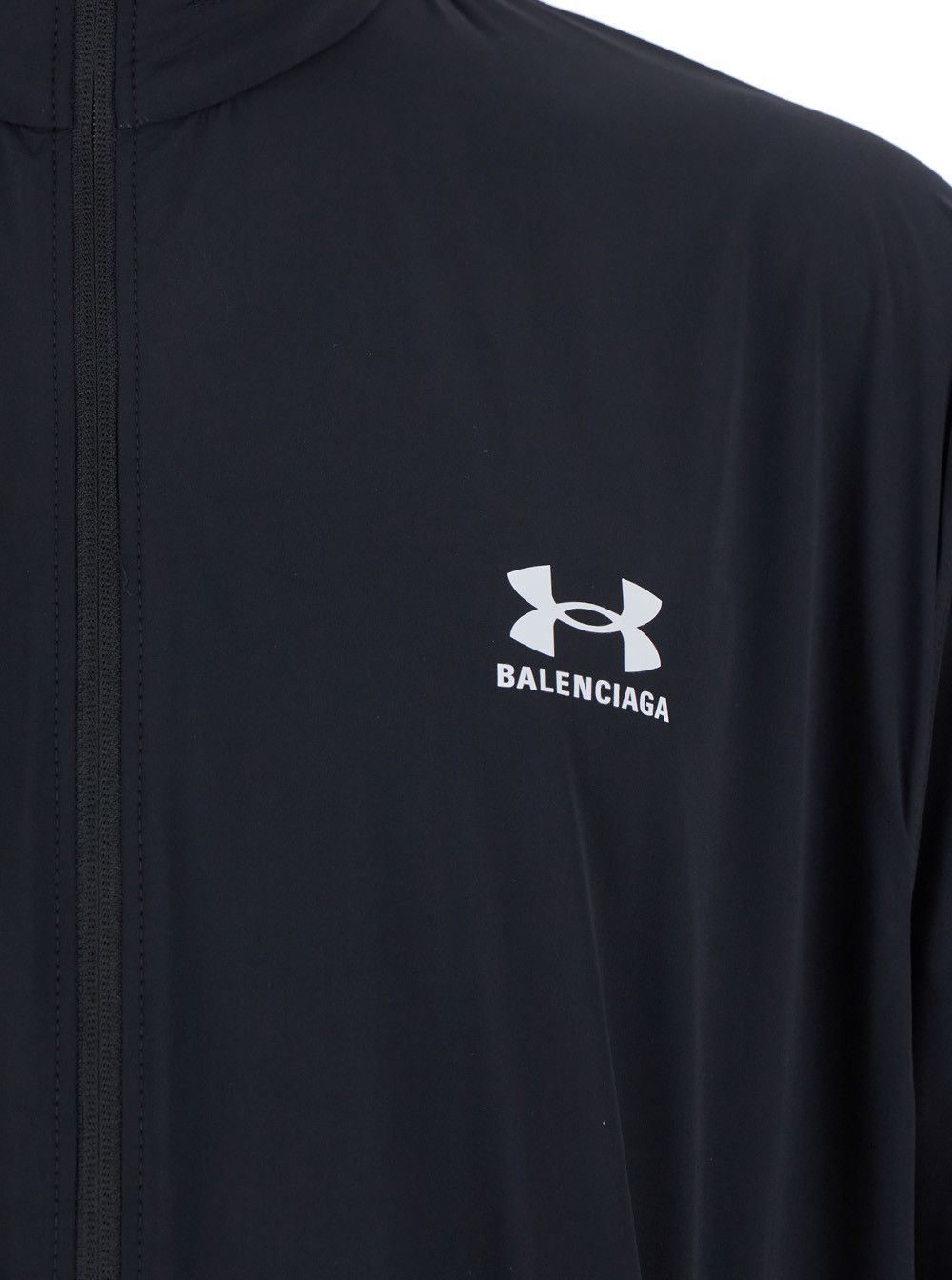 Balenciaga Black Jacket with Under Armour® Maxi Logo on the Back in Tech Fabric Man Size US XS / EU 42 / 0 - 3 Thumbnail