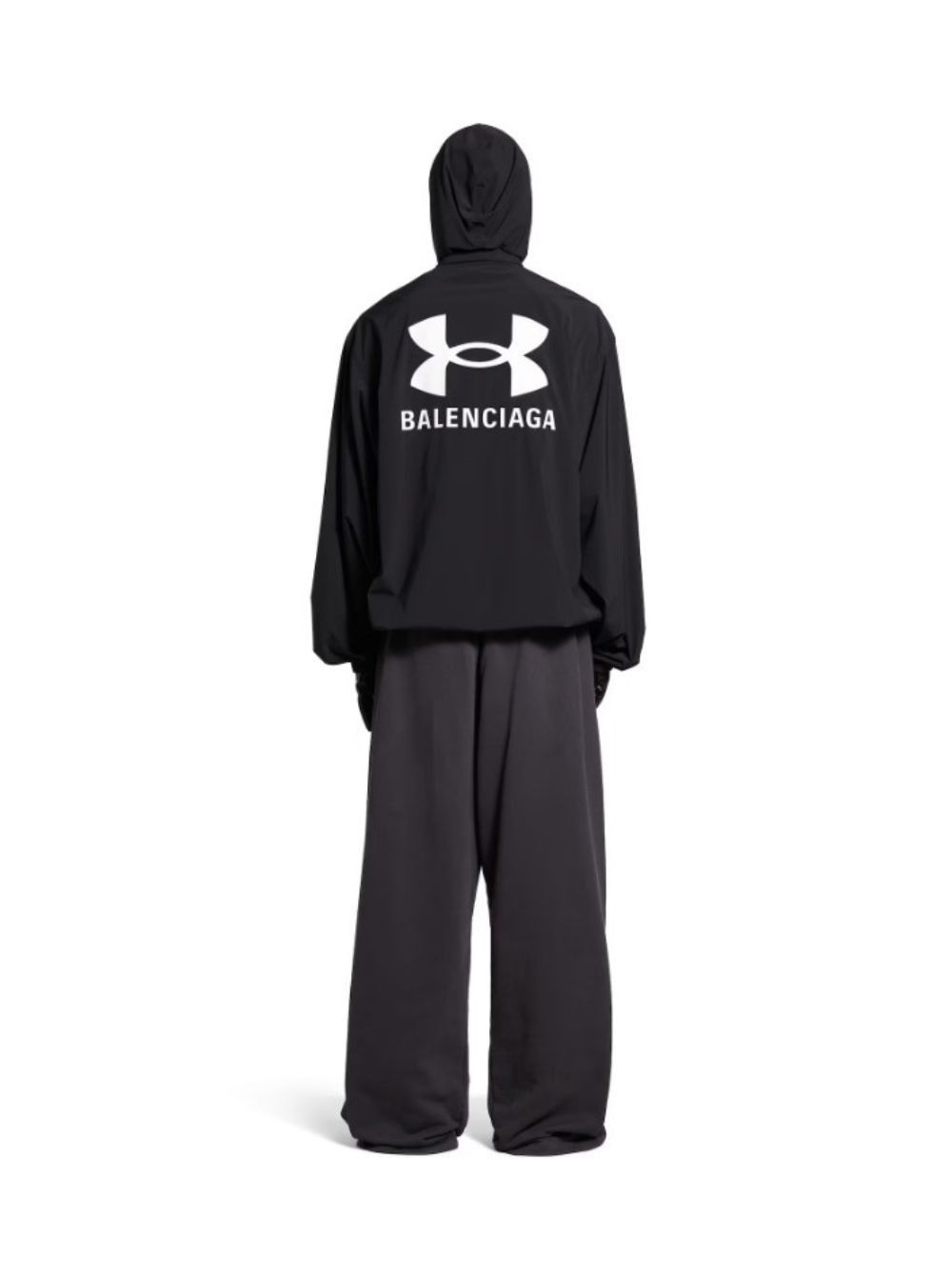 Balenciaga Black Jacket with Under Armour® Maxi Logo on the Back in Tech Fabric Man Size US XS / EU 42 / 0 - 5 Thumbnail