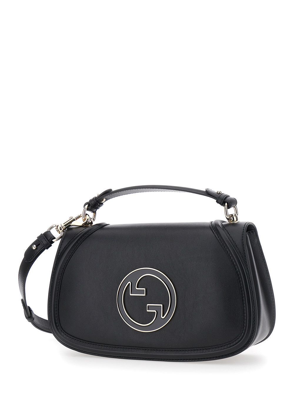 Gucci 'Blondie' Black Handbag with GG Logo Plaque on the Front in Leather Woman Size ONE SIZE - 2 Thumbnail