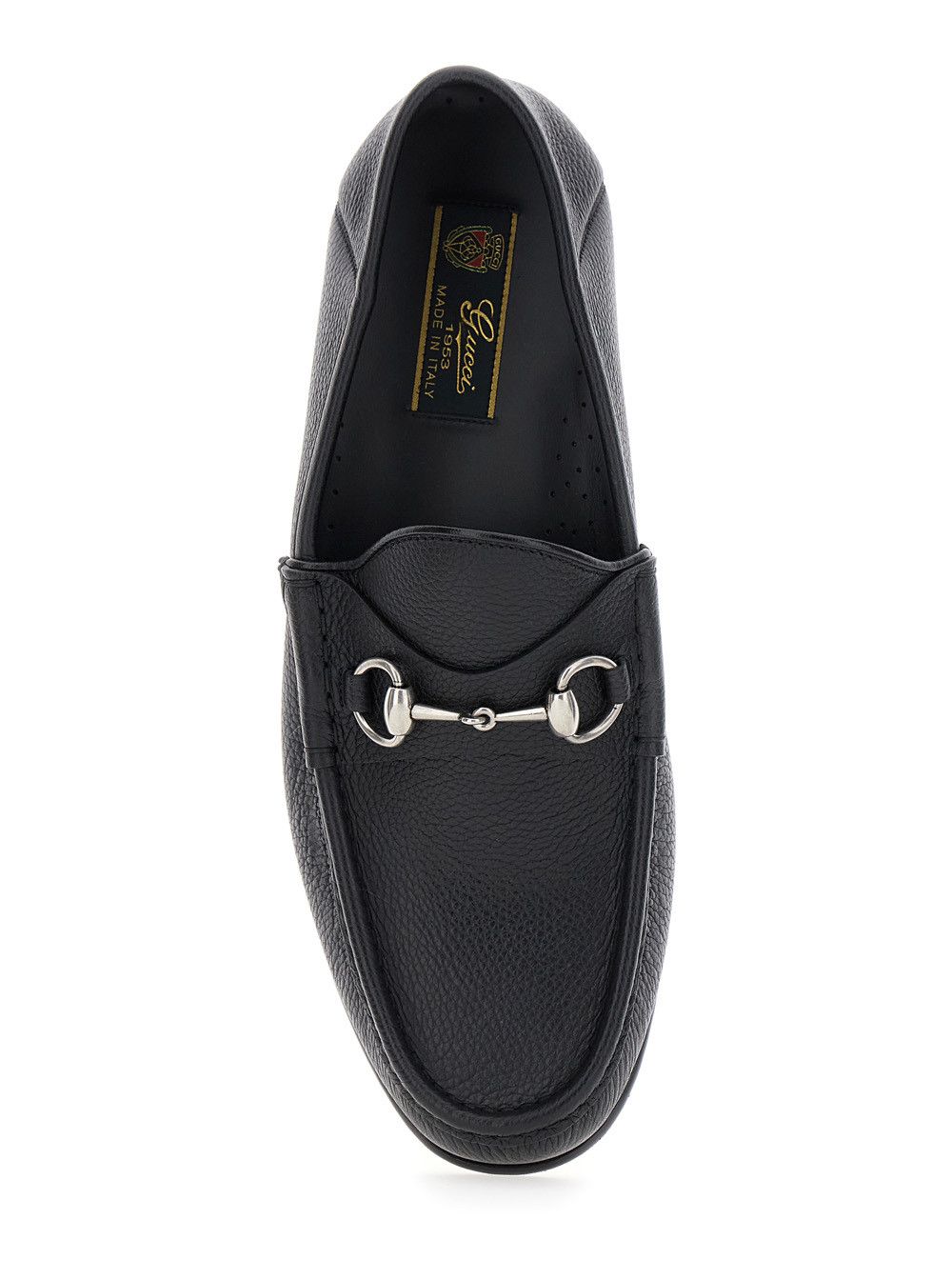 Gucci Black Loafers with Horsebit Detail on the Front in Hammered Leather Man Size US 10 / EU 43 - 4 Thumbnail