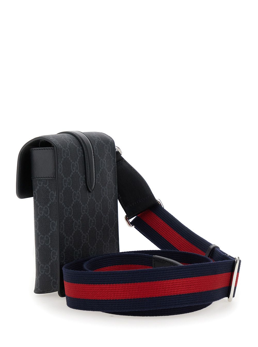 Gucci Black Crossbody Bag with All-Over GG Print in Tech Fabric and Cotton Blend Man Size ONE SIZE - 3 Thumbnail
