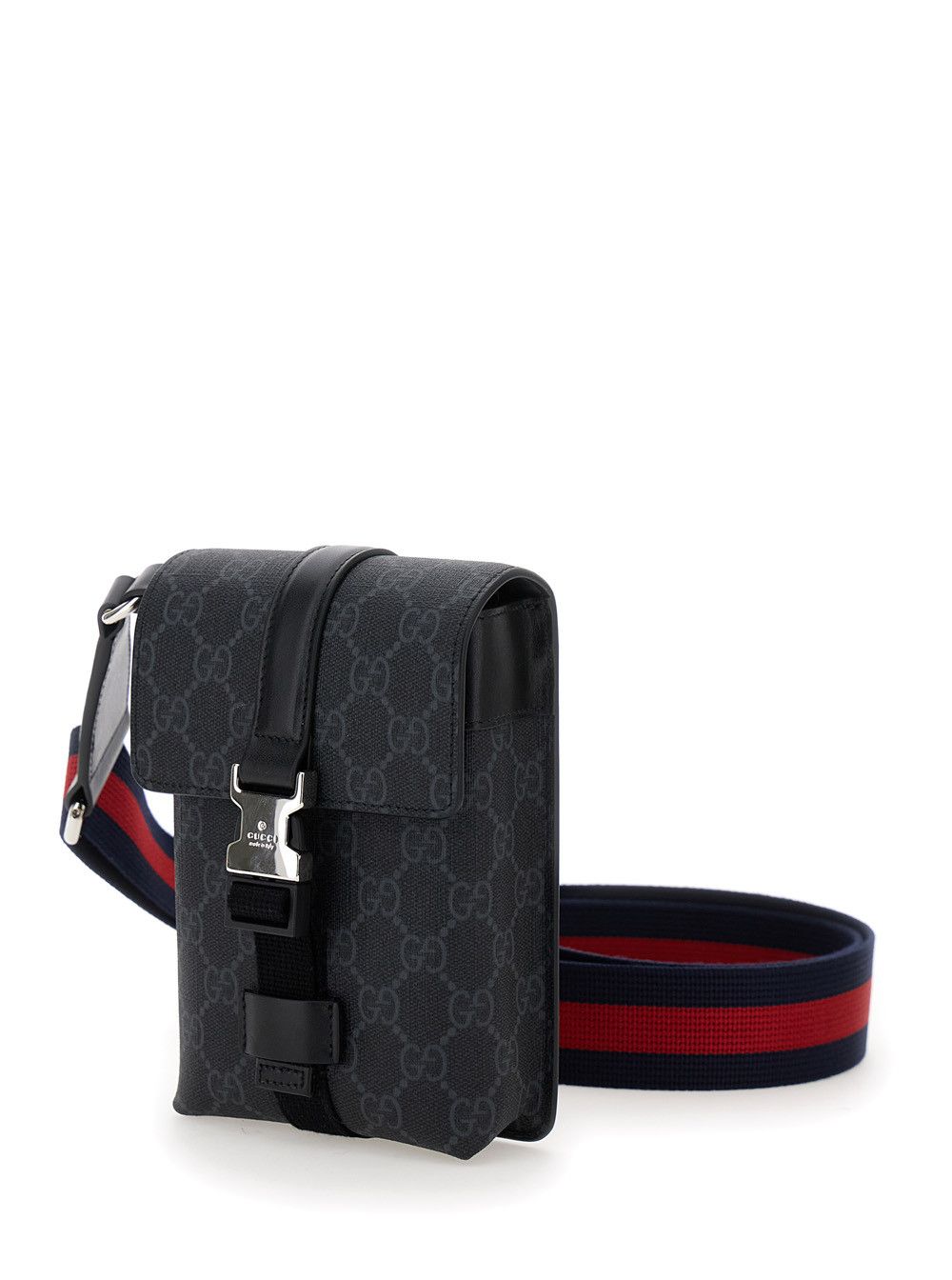 Gucci Black Crossbody Bag with All-Over GG Print in Tech Fabric and Cotton Blend Man Size ONE SIZE - 2 Thumbnail