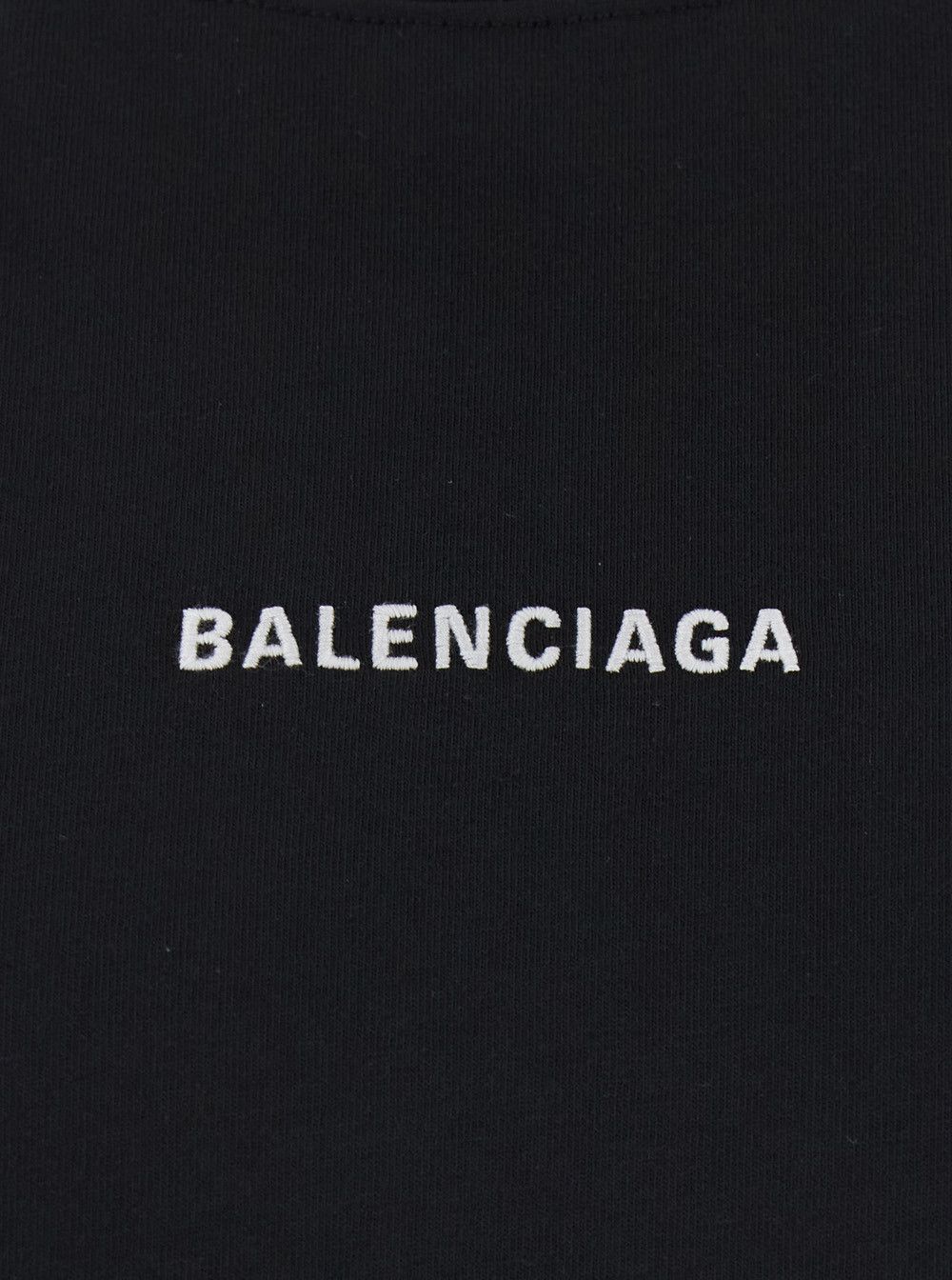 Balenciaga Black Crewneck T-Shirt with Logo Lettering on Front and Rear in Cotton Man Size US S / EU 44-46 / 1 - 3 Thumbnail