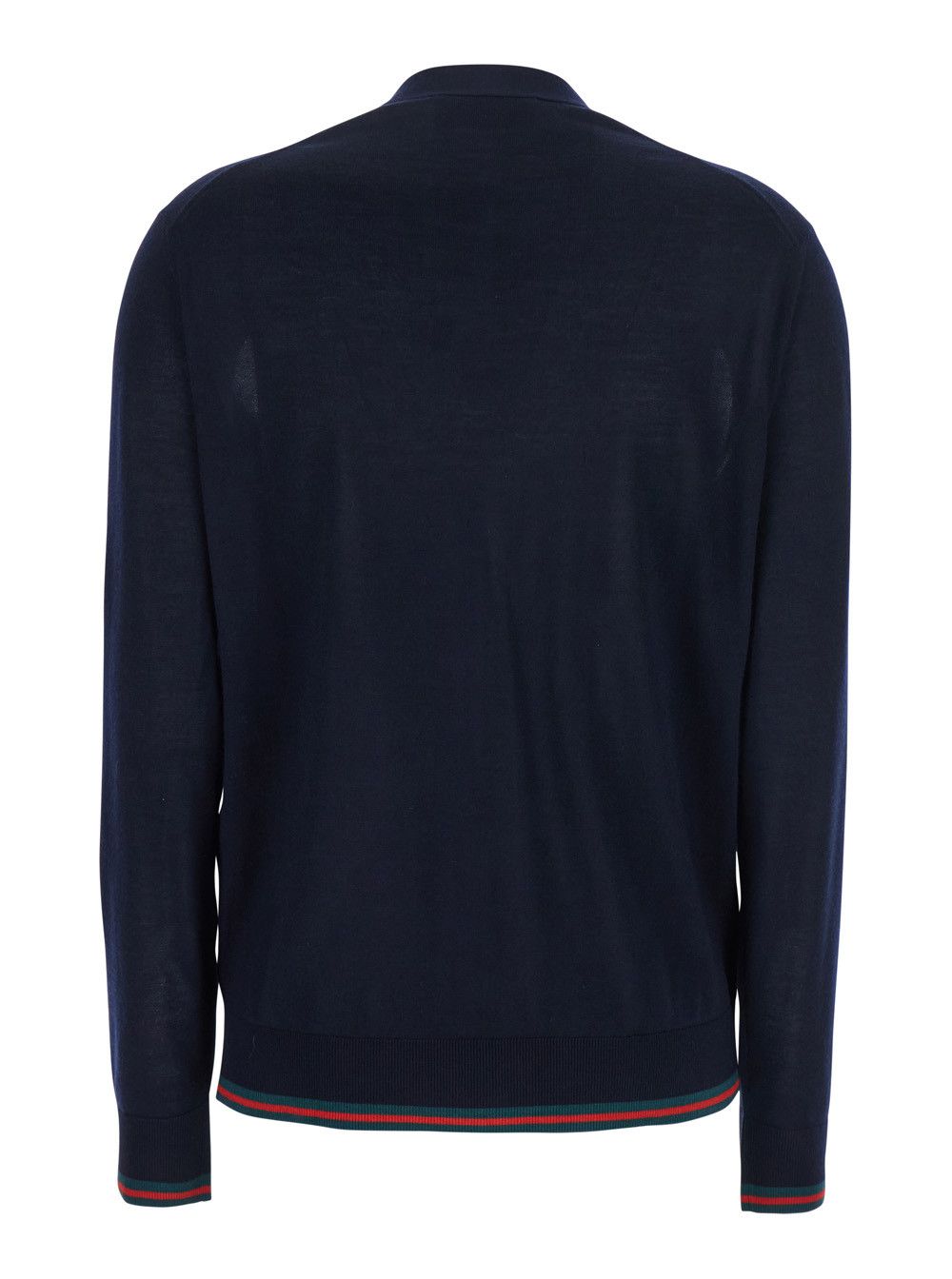 Gucci Blue Cardigan with Web Detail on the Edges in Cashmere and Silk Blend Woman Size XS / US 0-2 / IT 36-38 - 2 Thumbnail