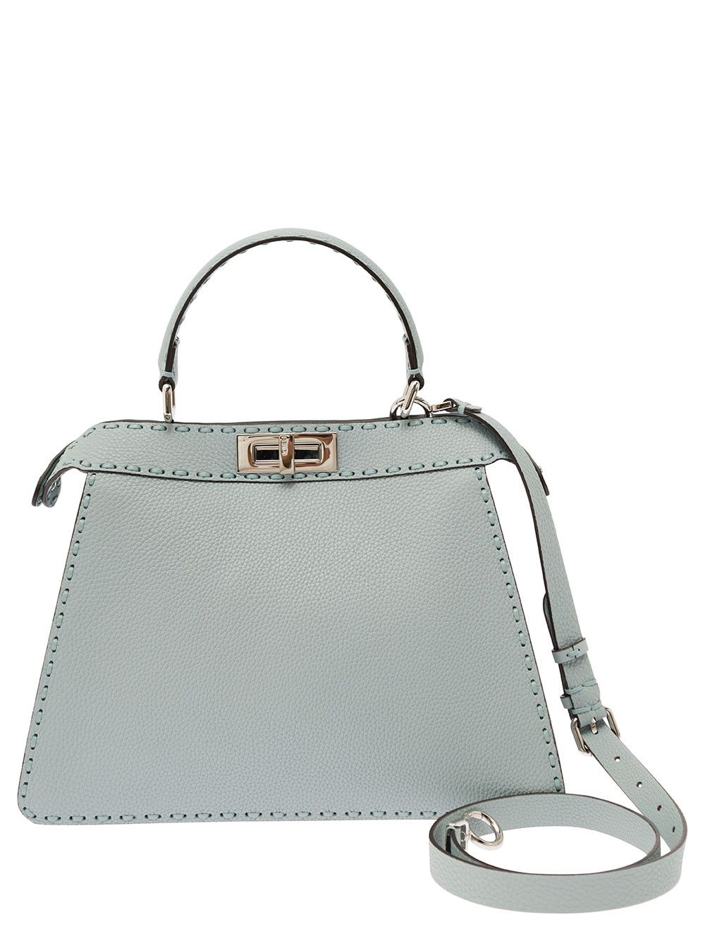 Fendi 'Peekaboo ISeeU Medium' Grey Handbag with 646 Hand-Sewn Topstitches Woman Size ONE SIZE - 4 Thumbnail
