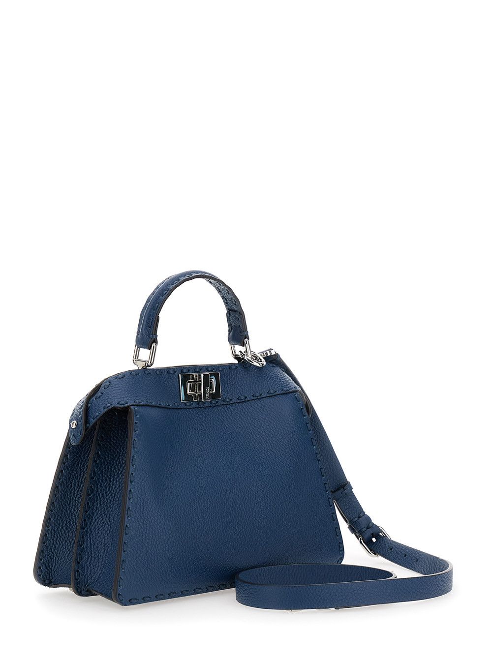 Fendi 'Peekaboo ISeeU Small' Blue Handbag with Shoulder Strap in Leather Woman Size ONE SIZE - 3 Thumbnail