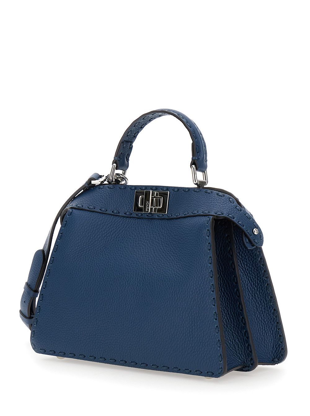 Fendi 'Peekaboo ISeeU Small' Blue Handbag with Shoulder Strap in Leather Woman Size ONE SIZE - 2 Thumbnail