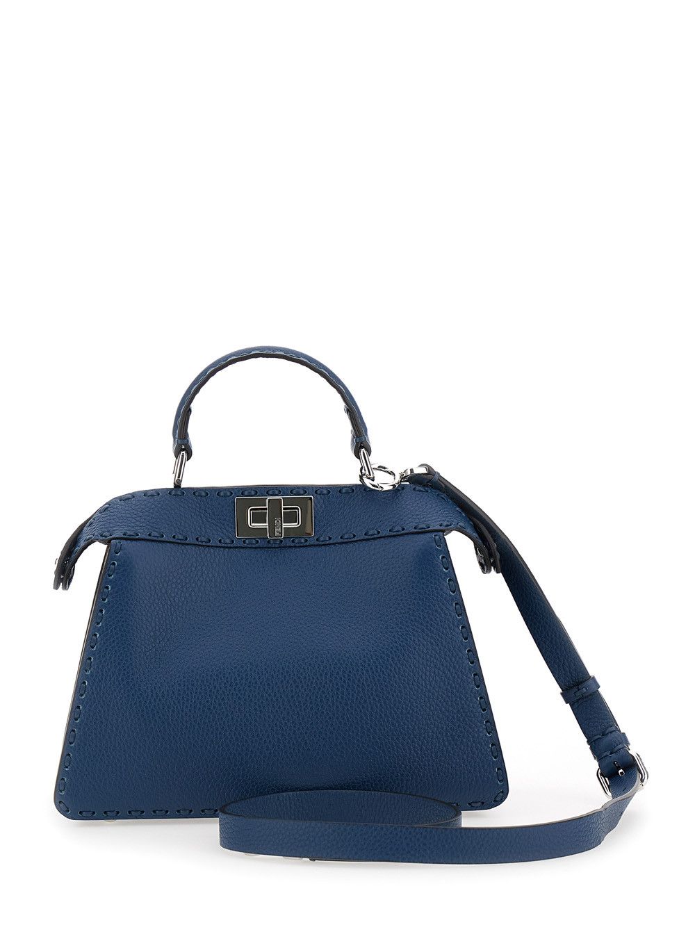 Fendi 'Peekaboo ISeeU Small' Blue Handbag with Shoulder Strap in Leather Woman Size ONE SIZE - 4 Thumbnail