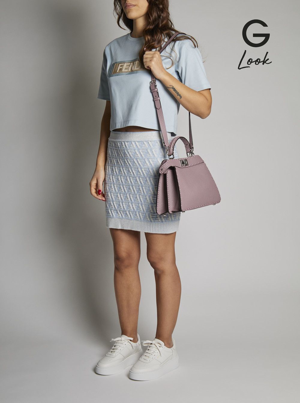 Fendi 'Peekaboo ISeeU Small' Pink Handbag with Shoulder Strap in Leather Woman Size ONE SIZE - 7 Thumbnail
