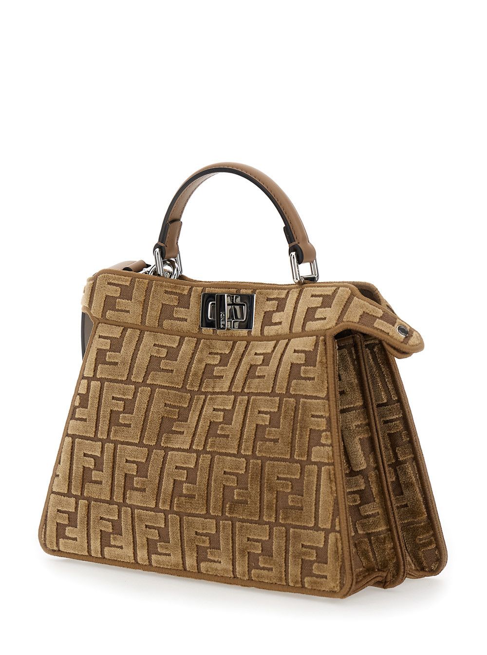 Fendi 'Peekaboo ISeeU Small' Brown Handbag with All-Over FF Motif in Fabric Woman Size ONE SIZE - 2 Thumbnail