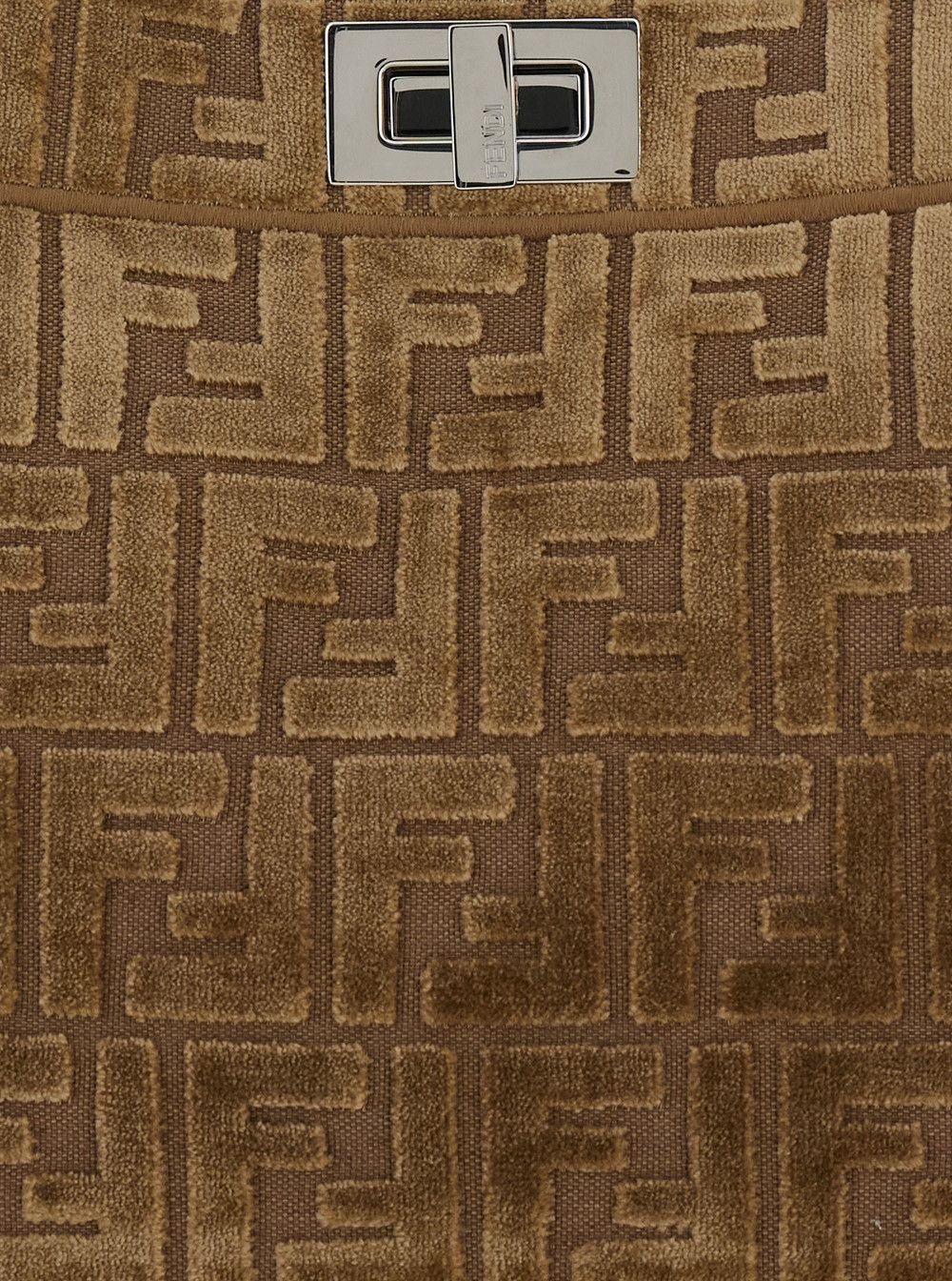 Fendi 'Peekaboo ISeeU Small' Brown Handbag with All-Over FF Motif in Fabric Woman Size ONE SIZE - 5 Thumbnail