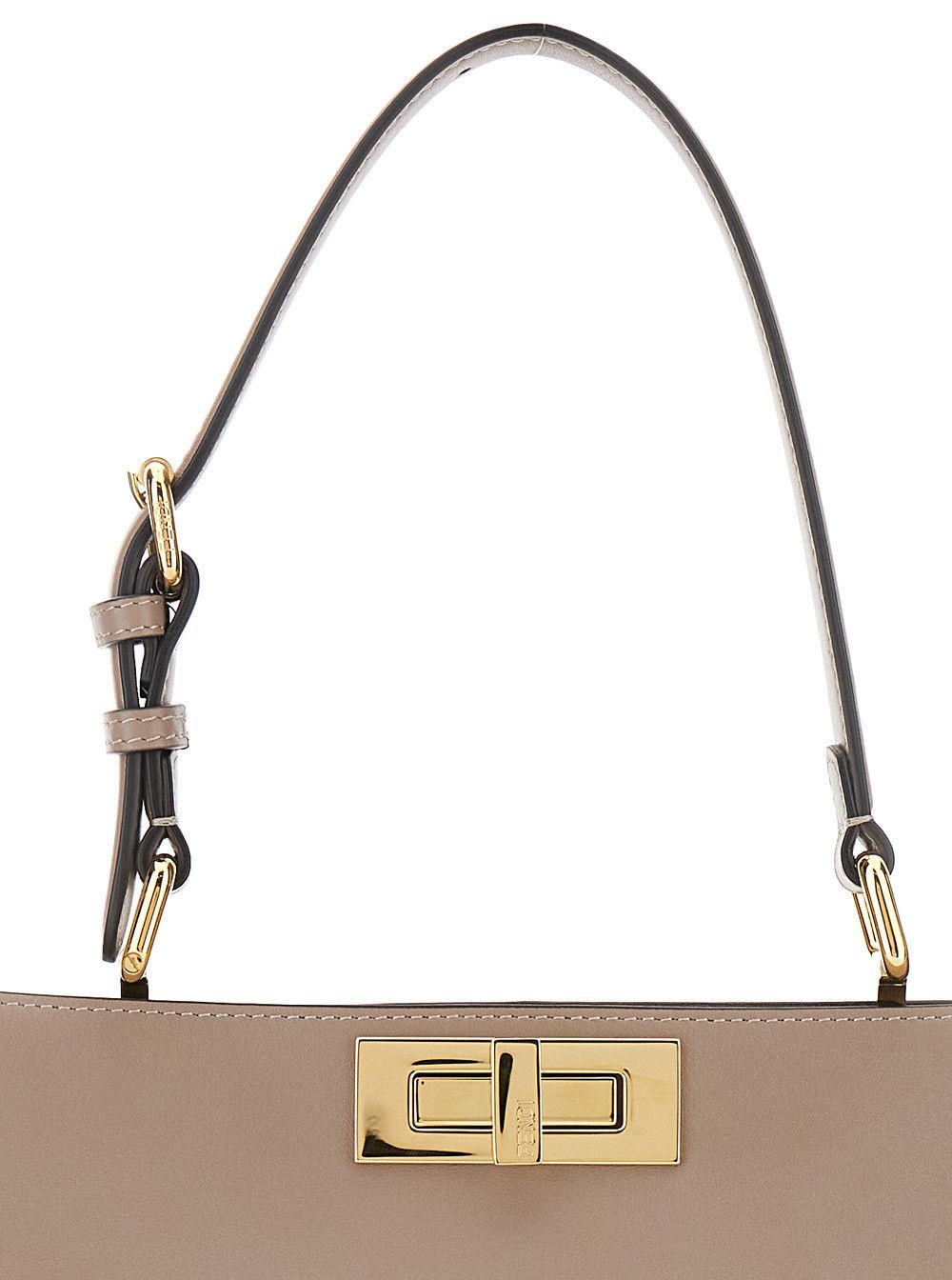 Fendi 'Pekaboo Soft Large' Grey Handbag with Twist Lock in Leather Woman Size ONE SIZE - 5 Thumbnail