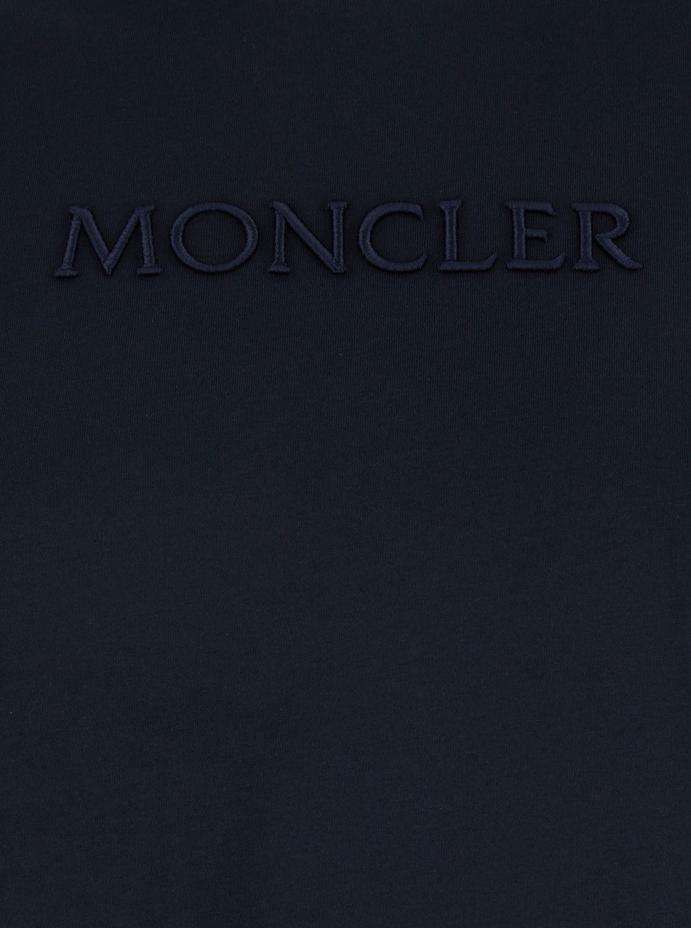 Moncler Blue T-Shirt with Logo Embroidered on the Front in Cotton Woman Size S / US 4 / IT 40 - 3 Thumbnail