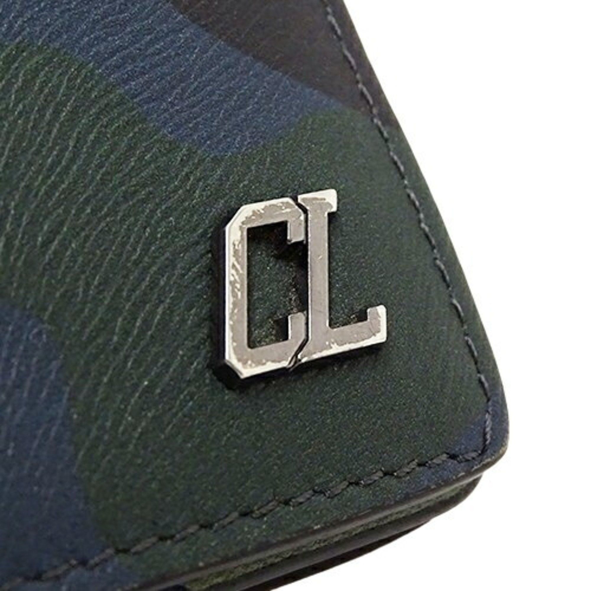 Christian Louboutin Christian Louboutin Men's Card Case, Business Holder, Leather, Green, Camouflage, Compact Size ONE SIZE - 14 Thumbnail