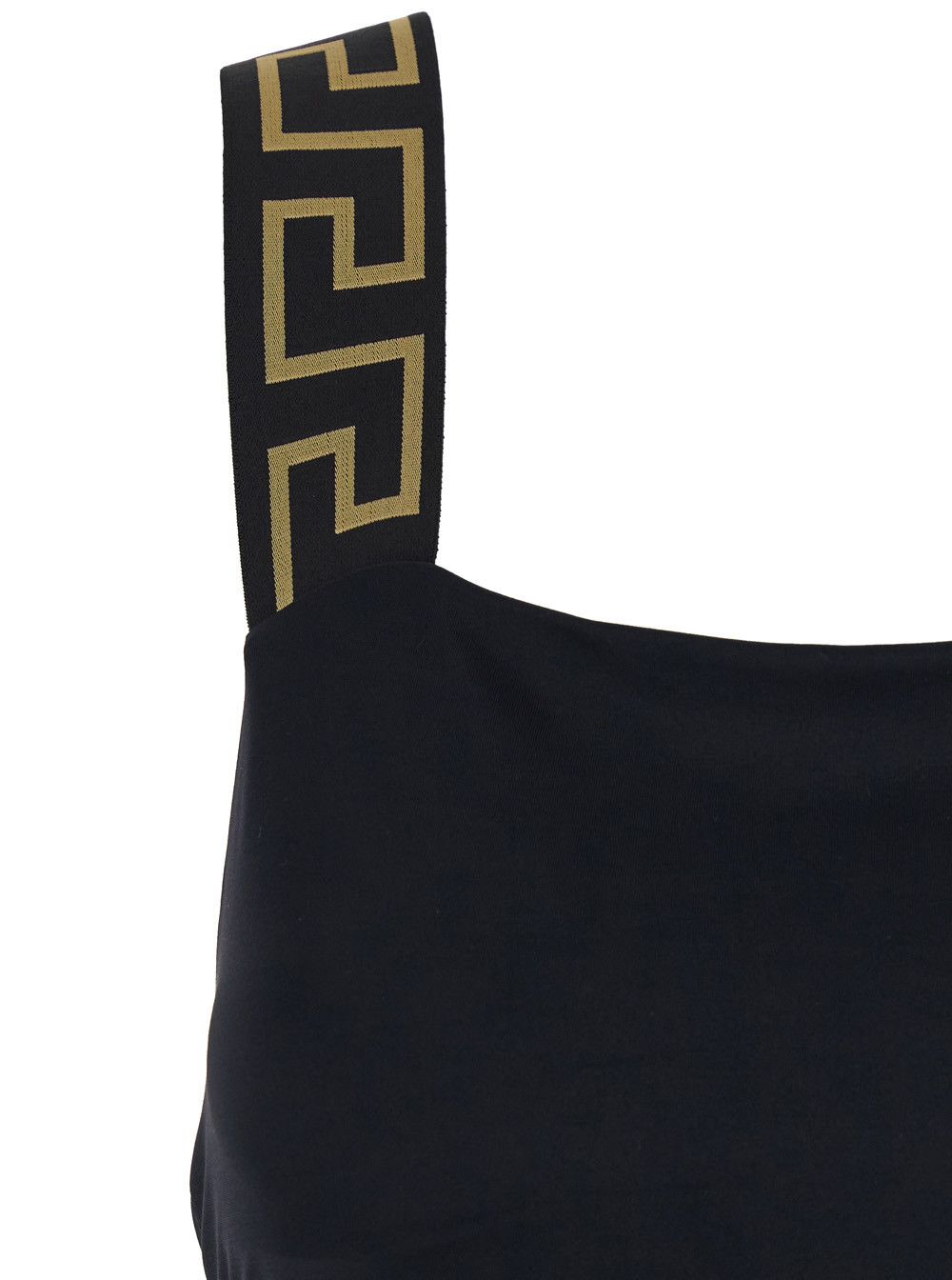 Versace Black One-Piece Swimsuit with Greca Detail in Stretch Polyamide Woman Size S / US 4 / IT 40 - 3 Thumbnail