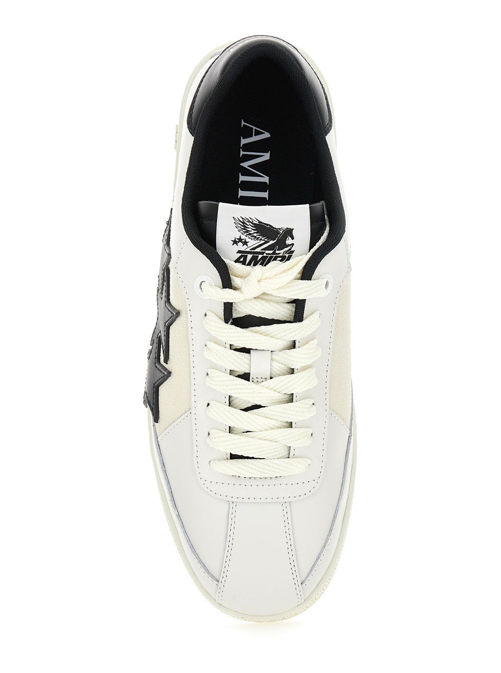 Amiri 'Pacific' Low Top Sneakers with Star Patch on the Side and Logo Patch on the Tongue in Leather Man Size US 10 / EU 43 - 4 Thumbnail