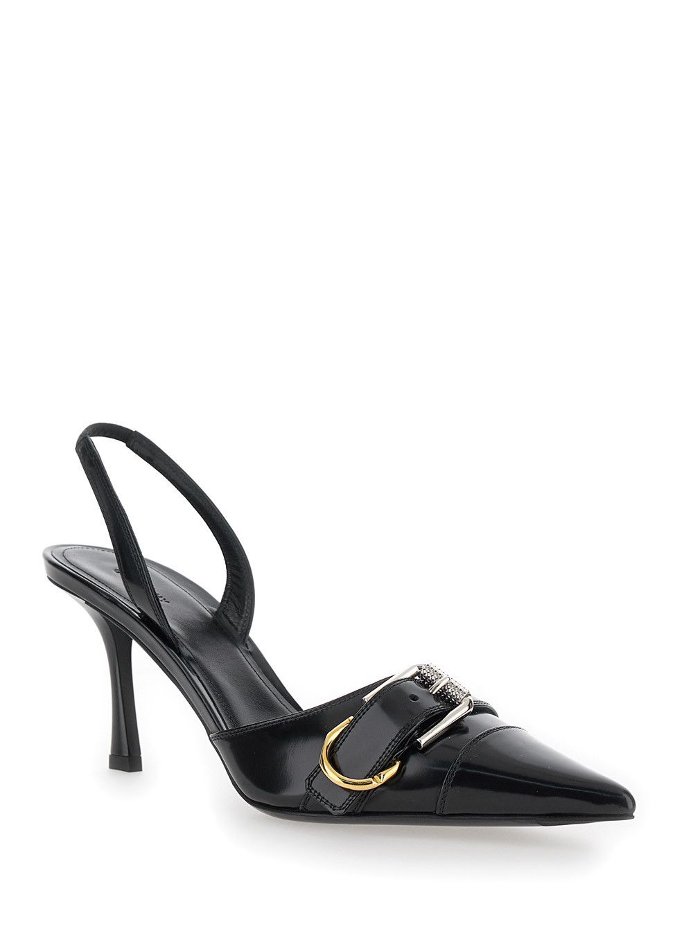Givenchy 'Voyou' Black Slingback Pumps with a Buckle in Patent Leather Woman Size US 7 / IT 37 - 2 Thumbnail