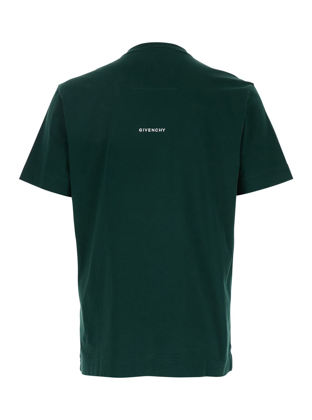 Givenchy Green Crewneck T-Shirt with 4G Logo on the Front in Cotton Man Size US XL / EU 56 / 4 - 2 Thumbnail