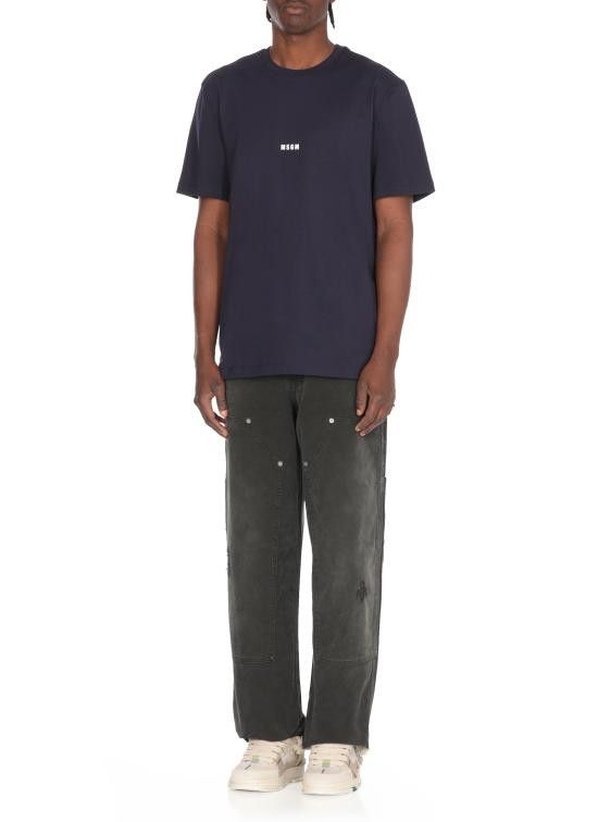MSGM MSGM Men T-Shirts 3840MM500 25700287 Blue Size US L / EU 52-54 / 3 - 3 Thumbnail