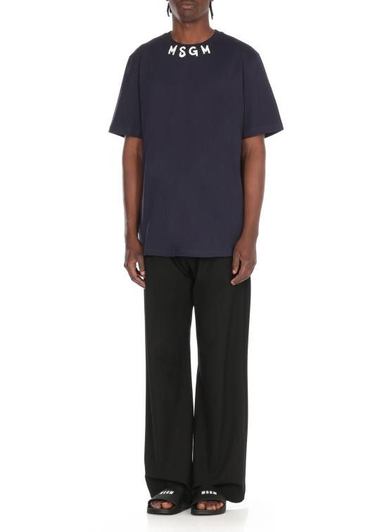 MSGM MSGM Men T-Shirts 3840MM102 25700287 Blue Size US L / EU 52-54 / 3 - 2 Thumbnail