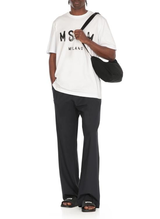 MSGM MSGM Men T-Shirts 2000MM510 20000201 White Size US L / EU 52-54 / 3 - 5 Thumbnail