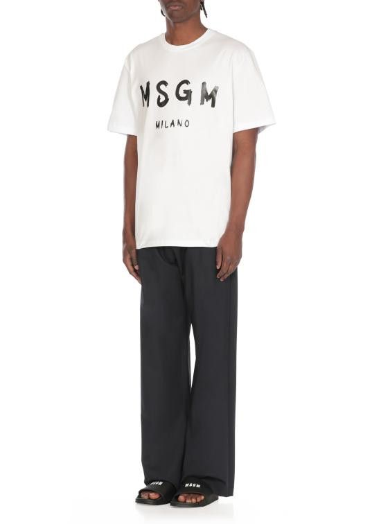 MSGM MSGM Men T-Shirts 2000MM510 20000201 White Size US S / EU 44-46 / 1 - 2 Thumbnail