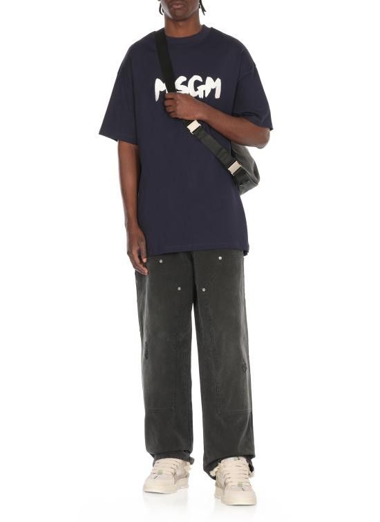 MSGM MSGM Men T-Shirts 3840MM105 25700287 Blue Size US S / EU 44-46 / 1 - 5 Thumbnail
