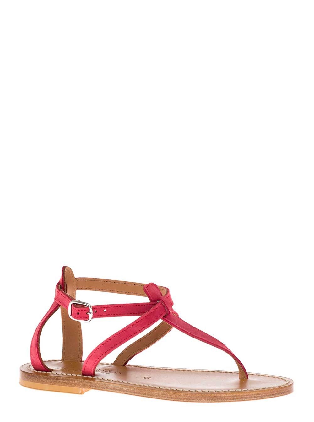 K.Jacques Pink Leather Sandals Size US 9 / IT 39 - 2 Thumbnail