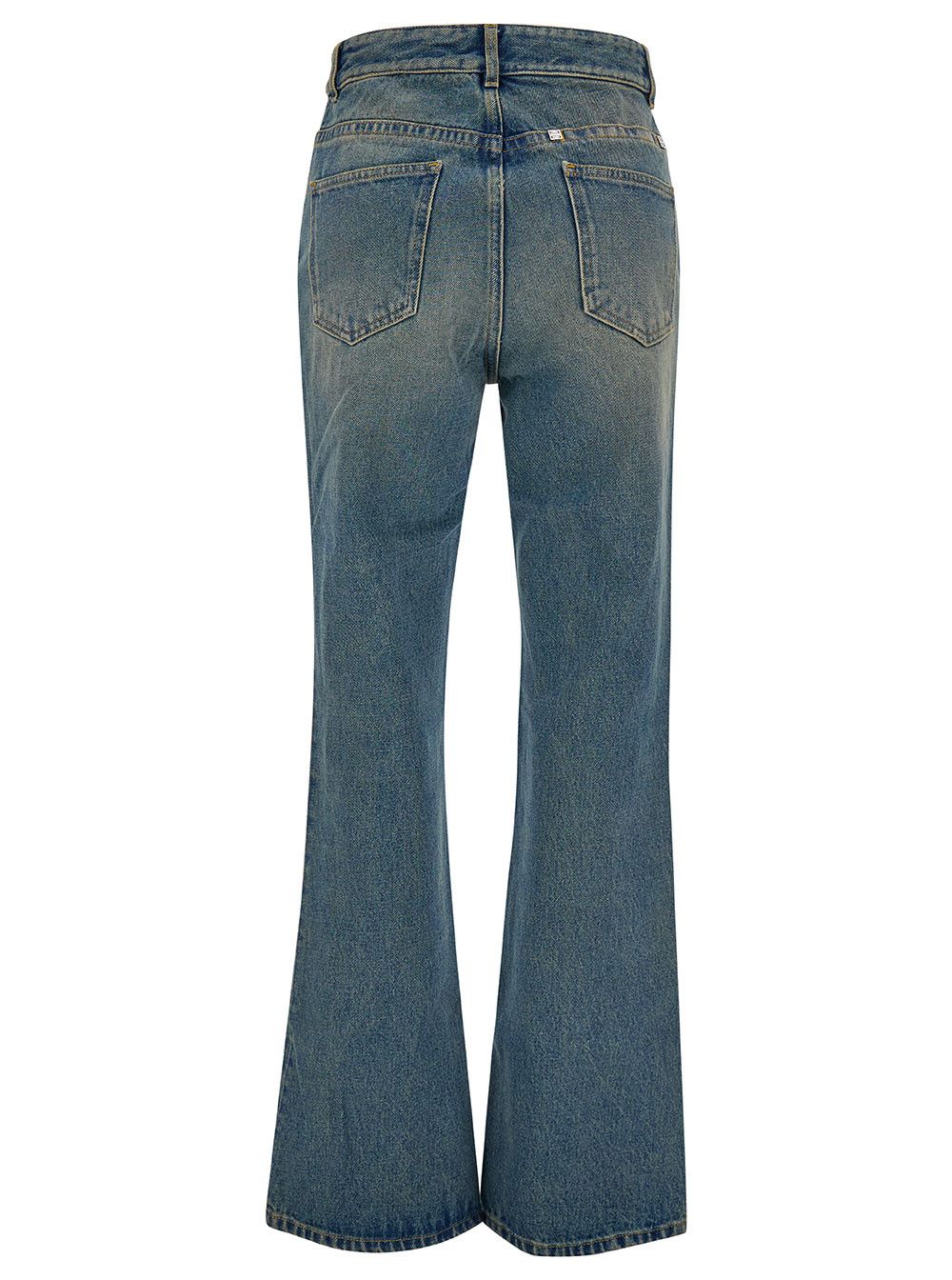 Givenchy Light Blue Bootcut Jeans with 4G Detail in Vintage Wash Denim Woman Size 27" / US 4 / IT 40 - 2 Thumbnail
