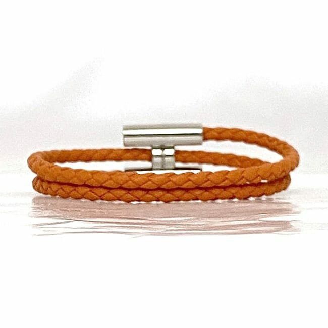 Hermes HERMES Bracelet Orange Leather Size ONE SIZE - 3 Thumbnail