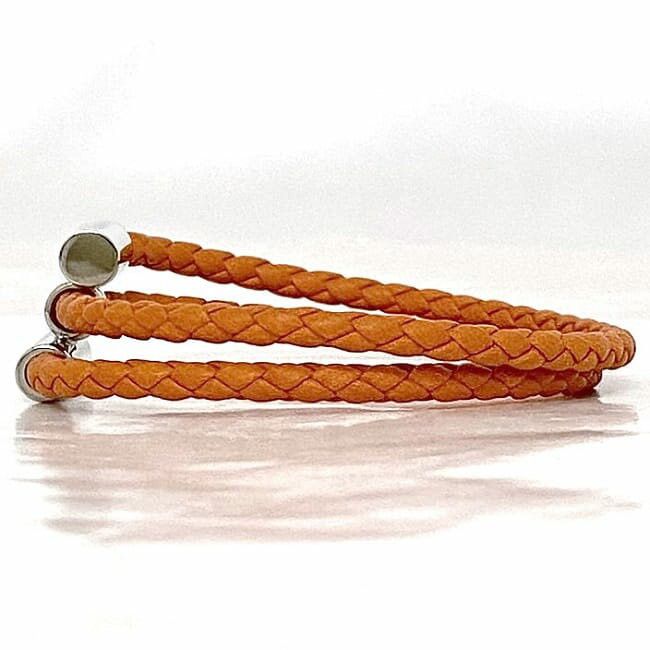 Hermes HERMES Bracelet Orange Leather Size ONE SIZE - 2 Thumbnail