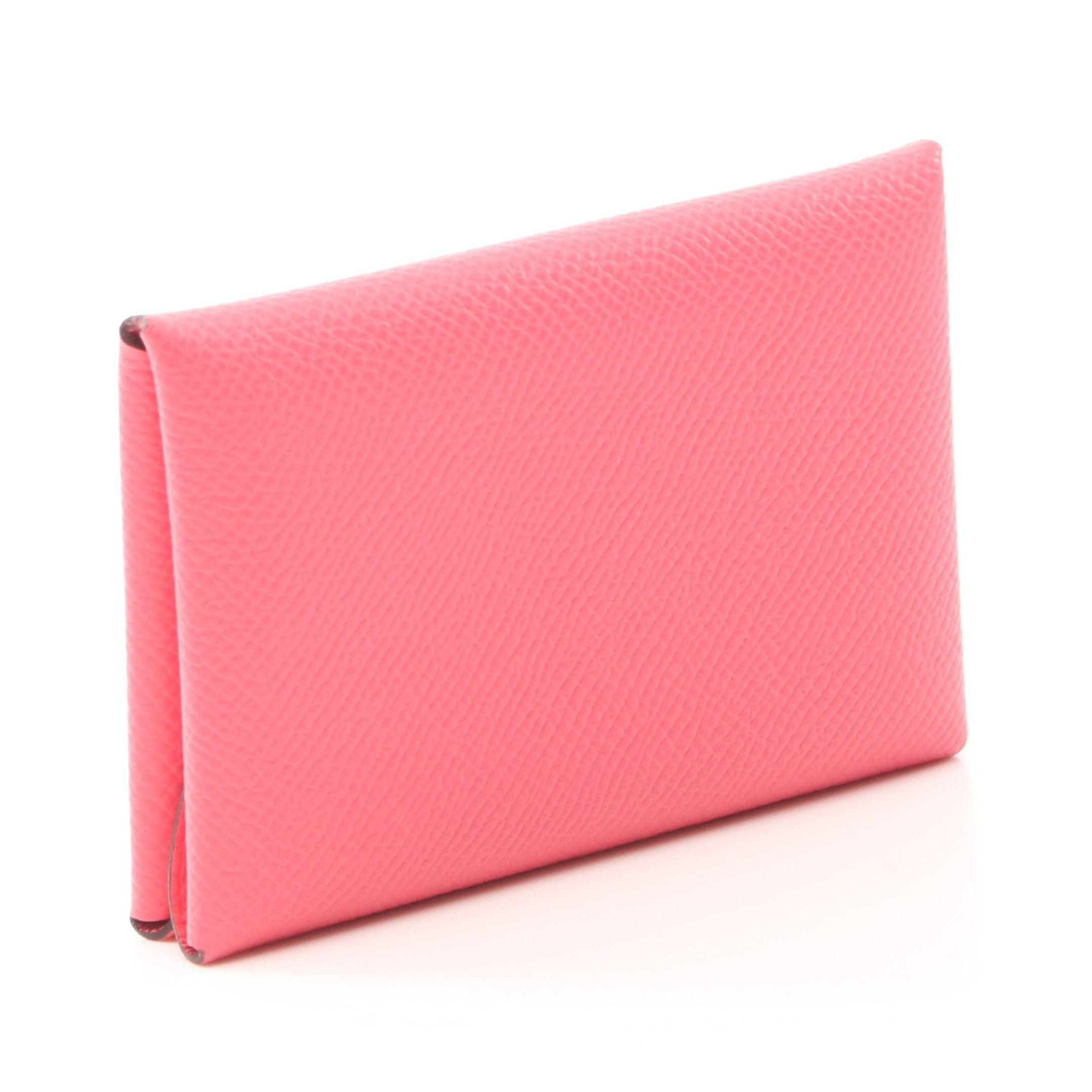 Hermes Hermes Calviduo Rose Azalea Coin Purse Veau Epsom Pink Silver Hardware B Stamp Size ONE SIZE - 2 Thumbnail