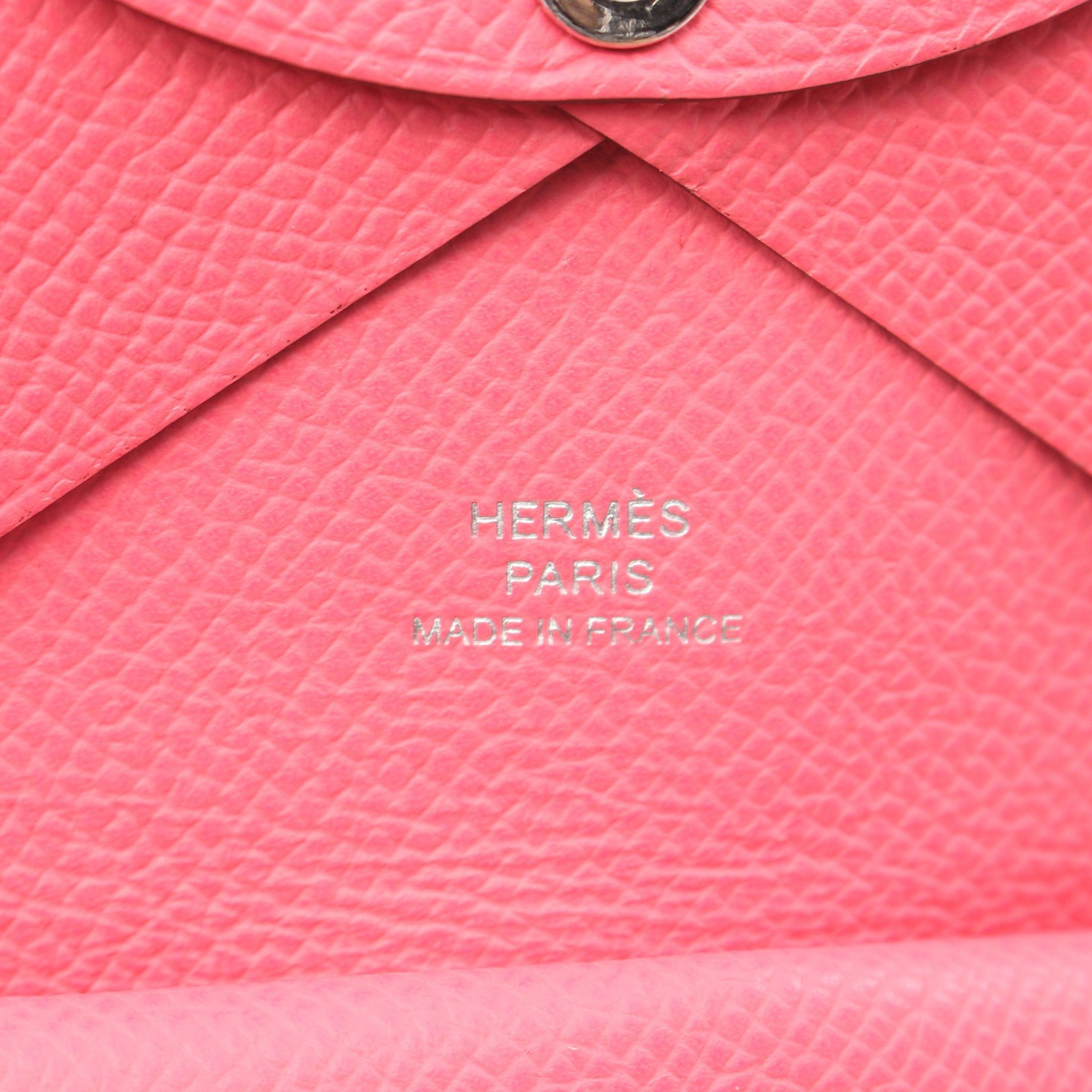Hermes Hermes Calviduo Rose Azalea Coin Purse Veau Epsom Pink Silver Hardware B Stamp Size ONE SIZE - 5 Thumbnail