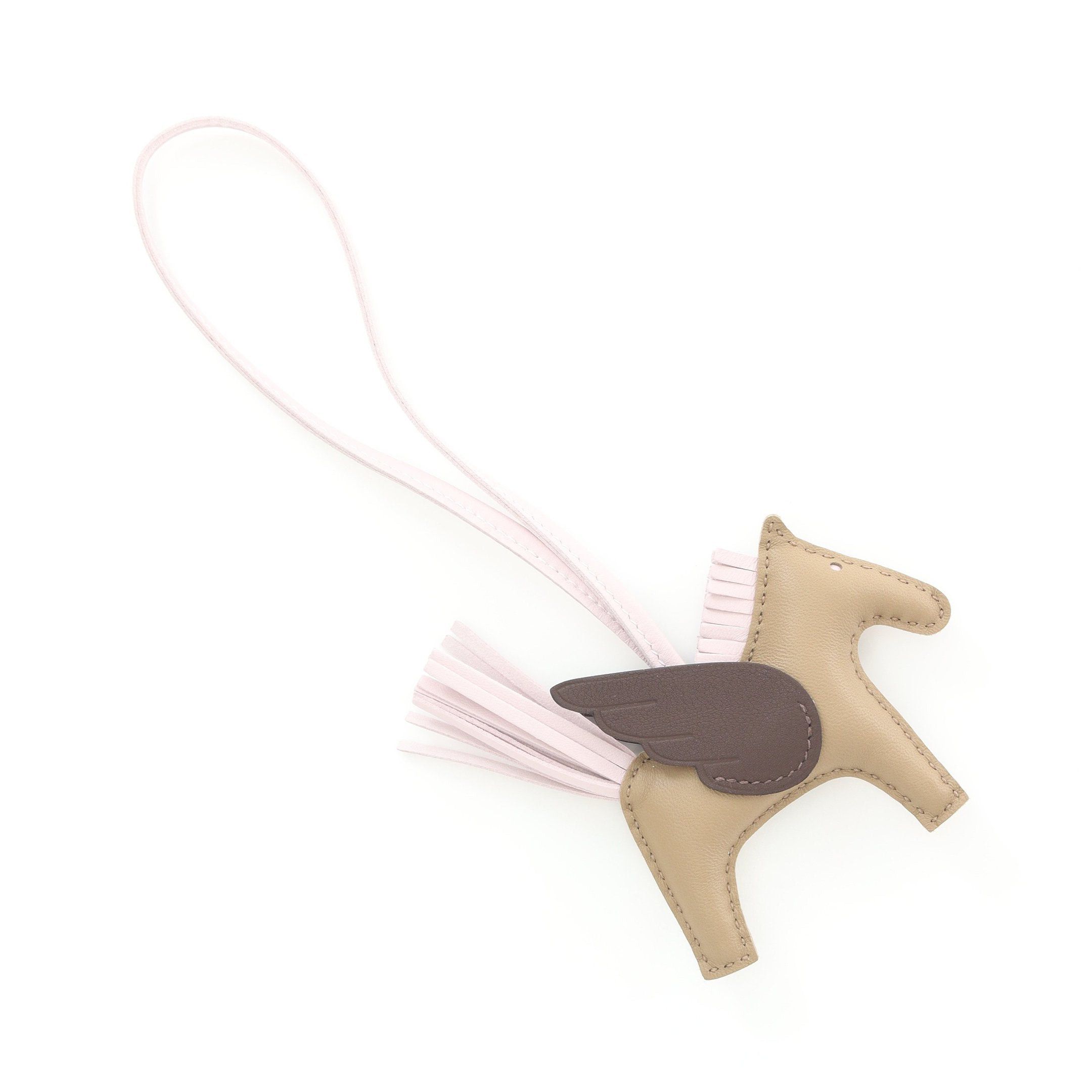 Hermes Hermes Rodeo Pegasus Pm Beige Marfa Mauve Pail Mocha Bag Charm Aagneau Veau Swift Light Pink Dark Brown B Stamp Size ONE SIZE - 2 Thumbnail