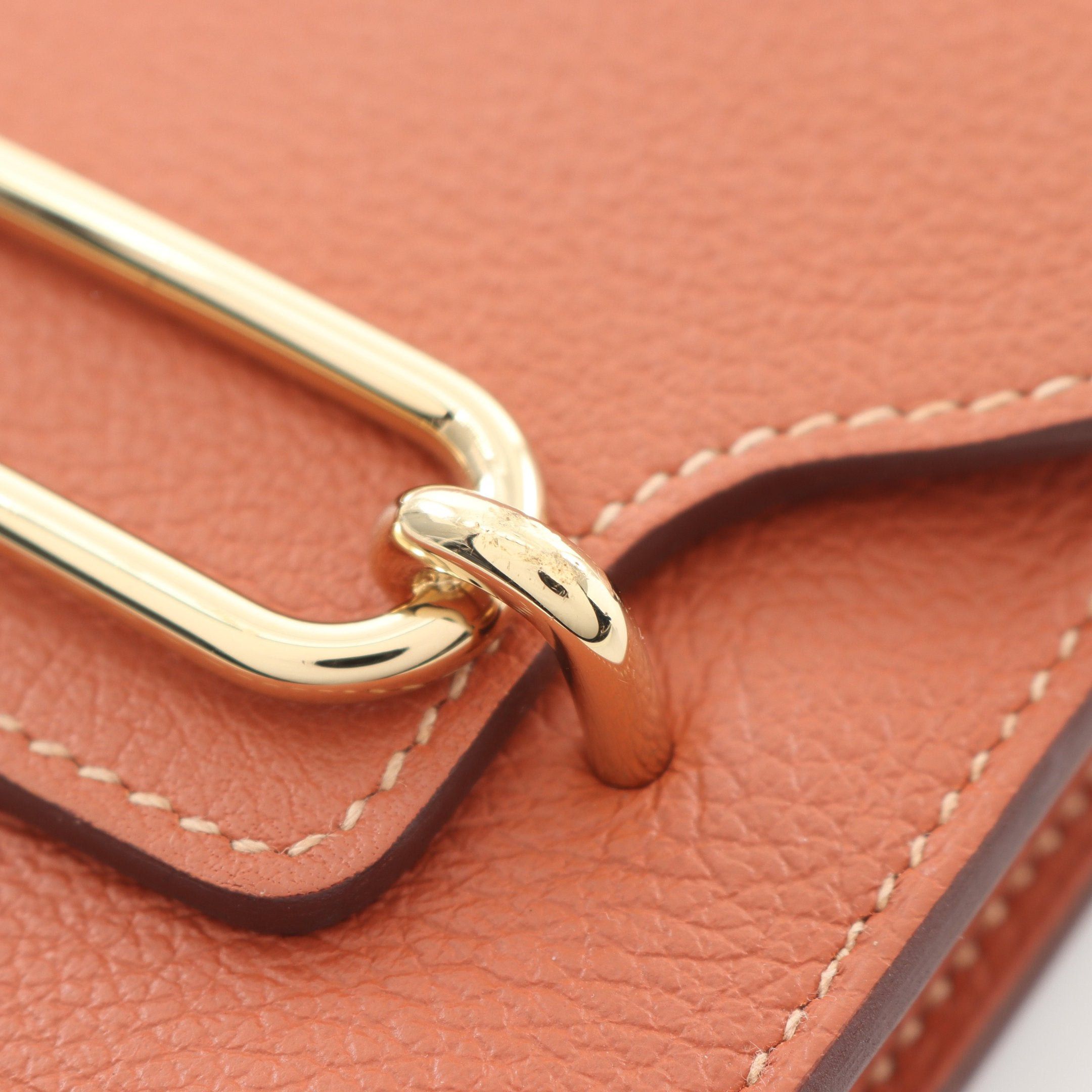 Hermes Hermes Lawris Slim Flash Blue Frida Bi-Fold Wallet Evercolor Brown Gold Hardware Z Stamp Size ONE SIZE - 9 Thumbnail