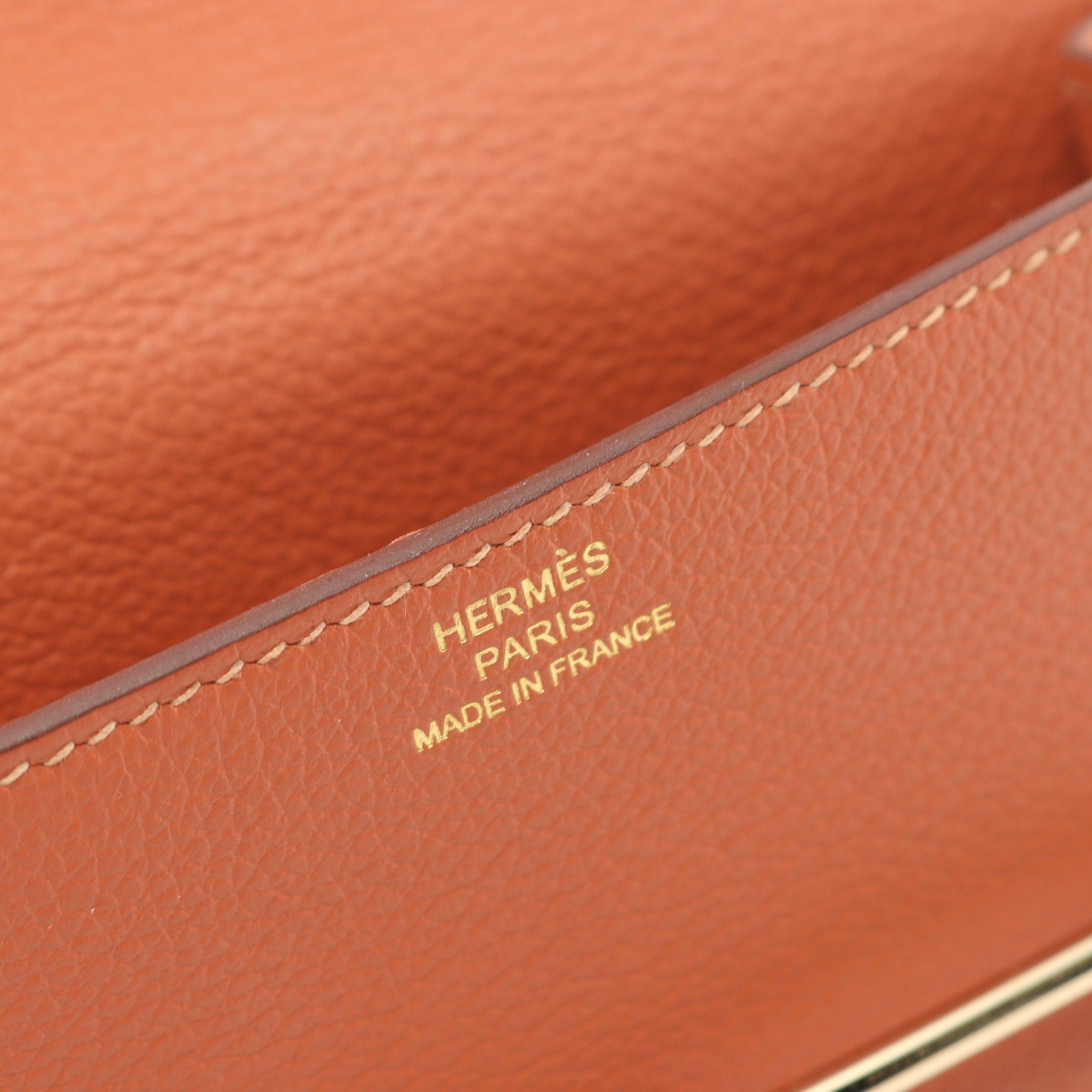 Hermes Hermes Lawris Slim Flash Blue Frida Bi-Fold Wallet Evercolor Brown Gold Hardware Z Stamp Size ONE SIZE - 4 Thumbnail