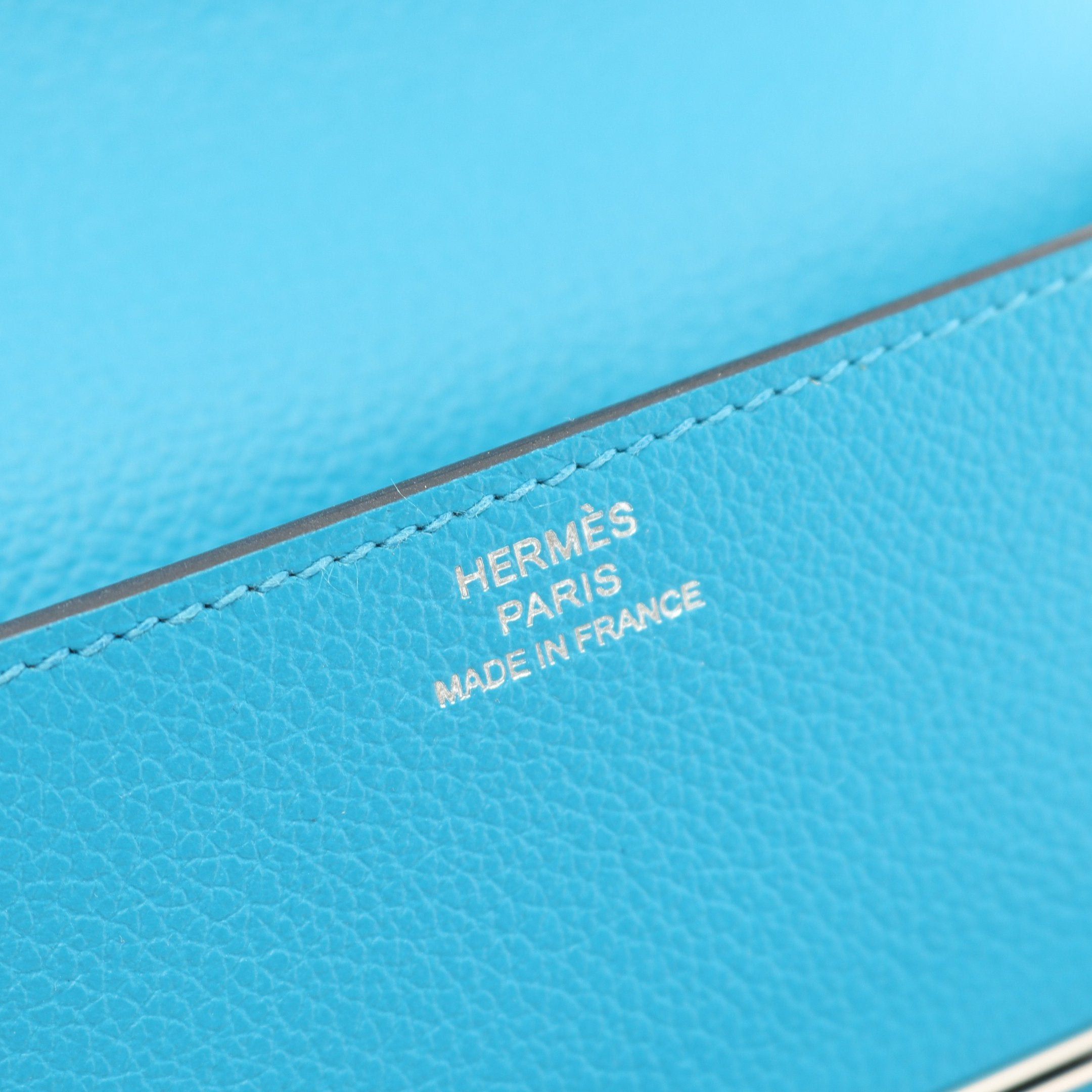 Hermes Hermes Lawris Slim Blue Frida Rose Purple Bi-Fold Wallet Evercolor Silver Hardware Y Stamp Size ONE SIZE - 4 Thumbnail