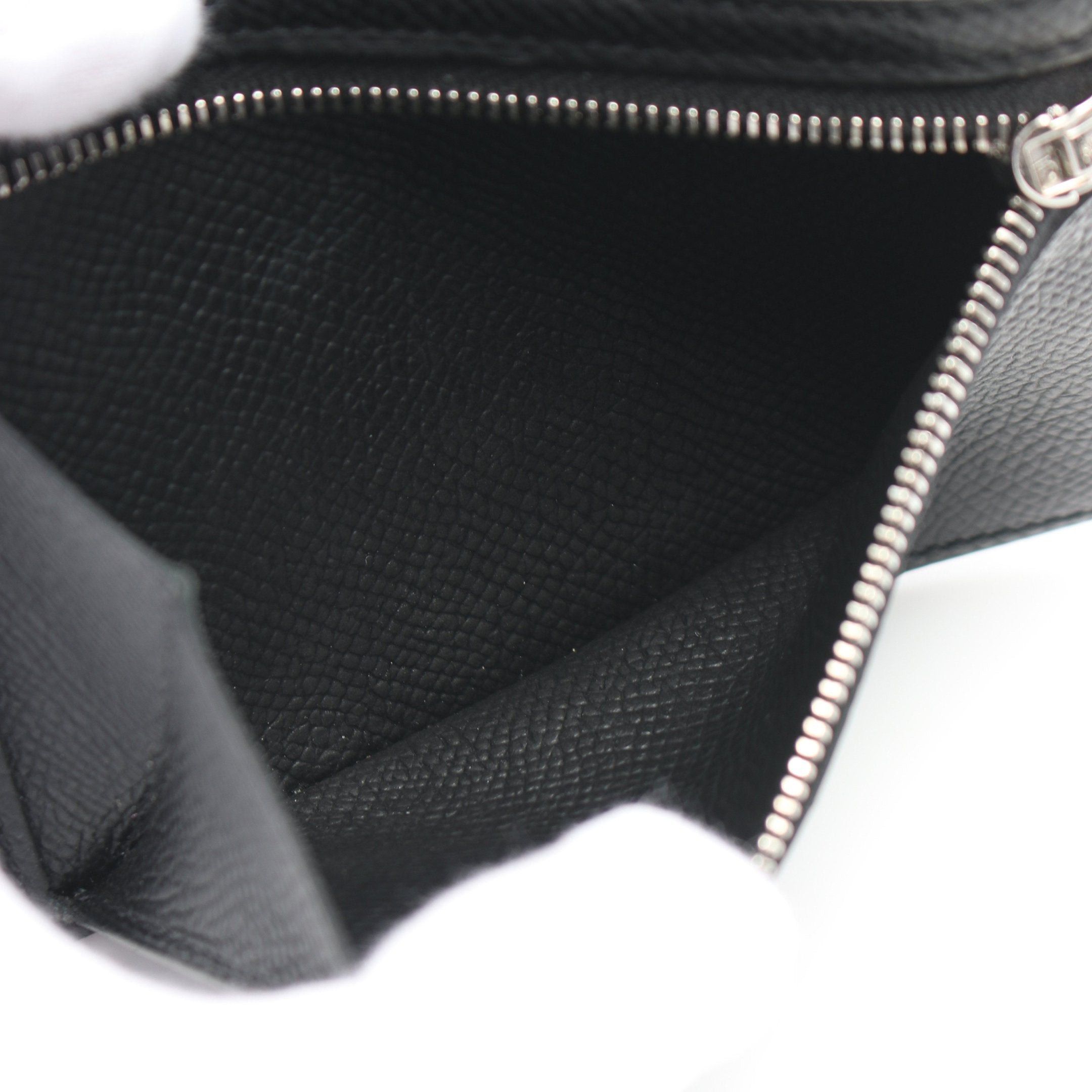 Hermes Hermes Bearn Compact Bi-Fold Wallet Veau Epsom Black Silver Hardware Y Stamp Size ONE SIZE - 6 Thumbnail