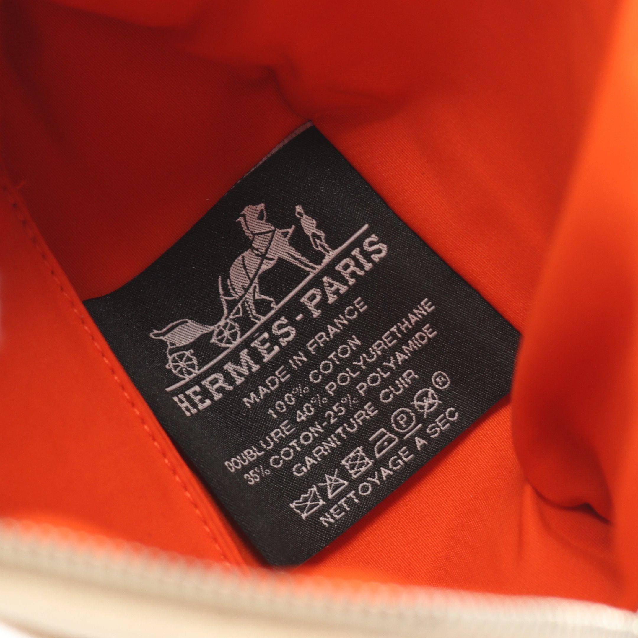 Hermes Hermes Bolide Pouch Mini Canvas Leather Light Beige Brown Silver Hardware Size ONE SIZE - 4 Thumbnail