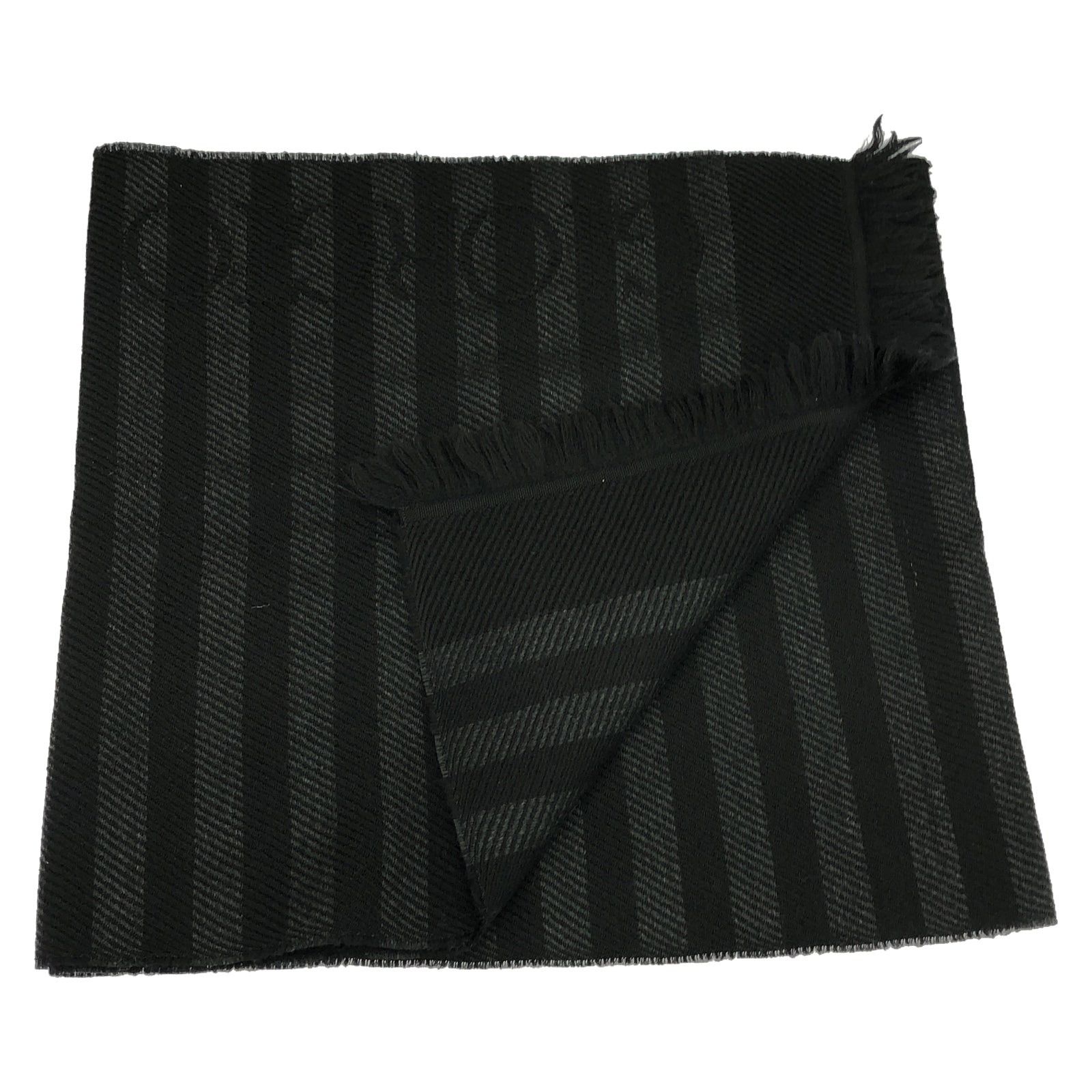 Giorgio Armani Giorgio Armani Scarf Wool Black Size ONE SIZE - 2 Thumbnail
