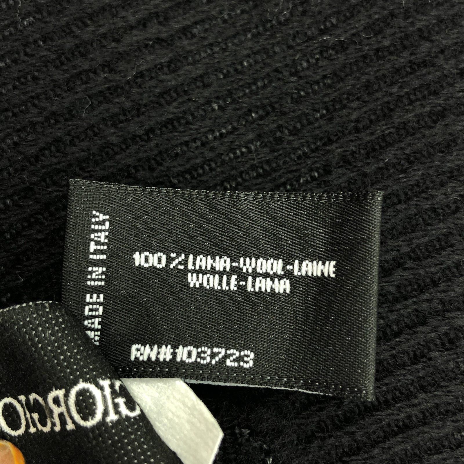Giorgio Armani Giorgio Armani Scarf Wool Black Size ONE SIZE - 5 Thumbnail