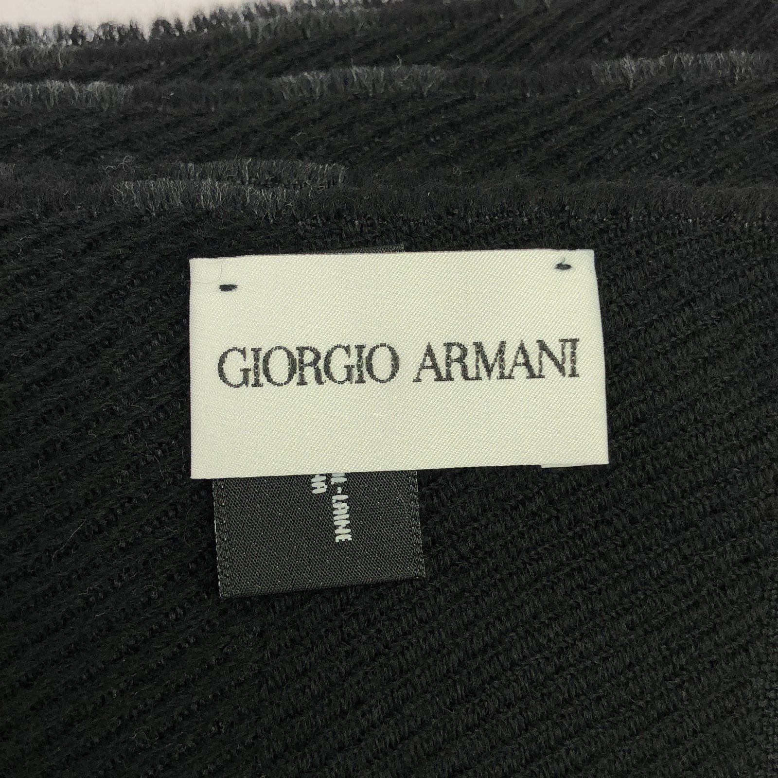 Giorgio Armani Giorgio Armani Scarf Wool Black Size ONE SIZE - 4 Thumbnail