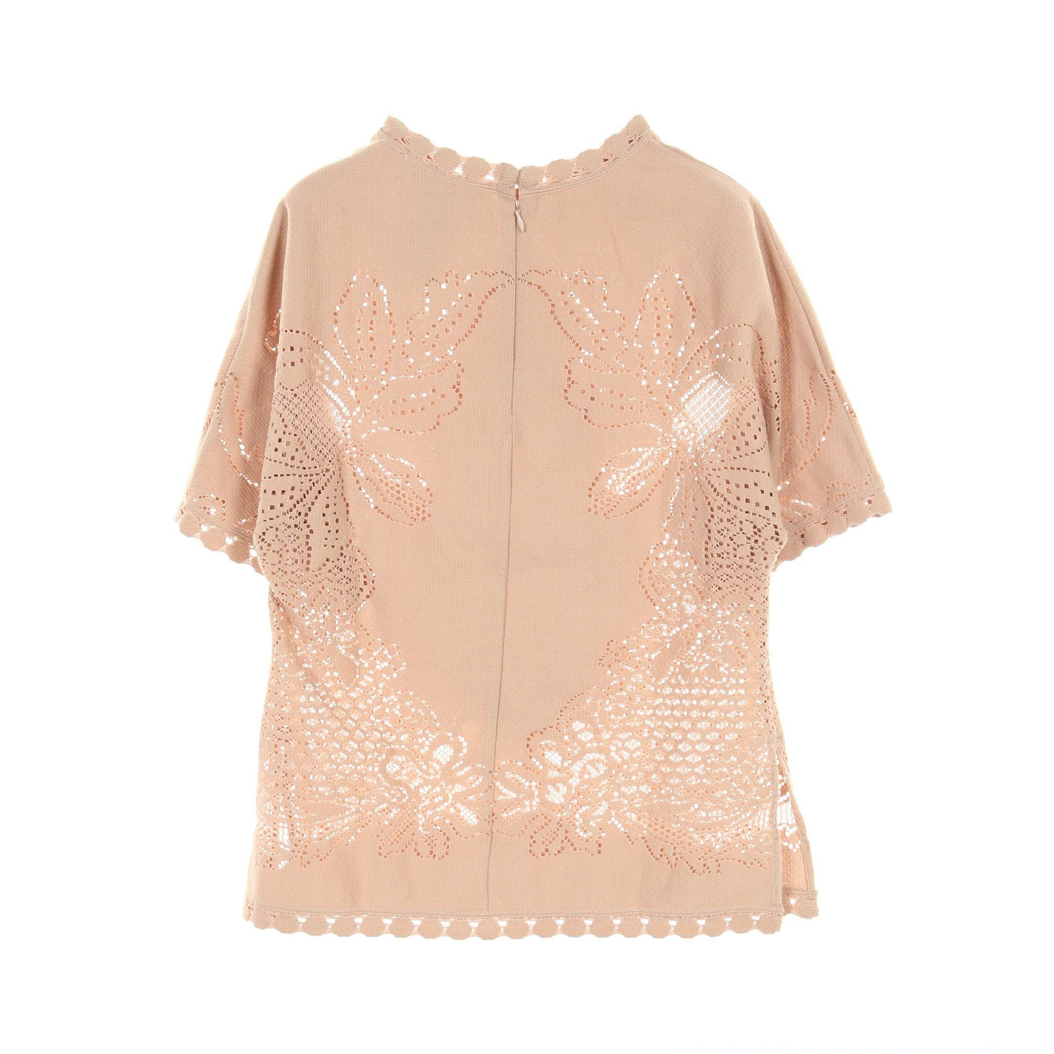 Valentino Valentino Knit Short Sleeve Lace Cotton Beige Size ONE SIZE - 2 Thumbnail
