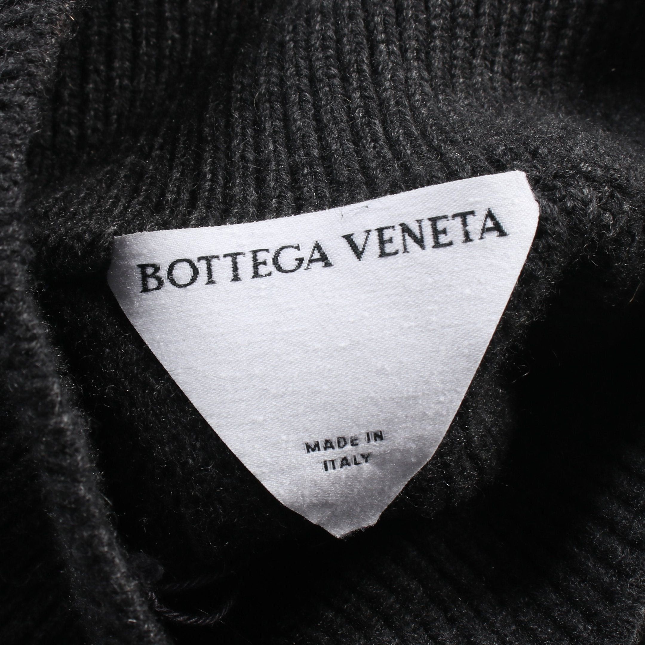 Bottega Veneta Bottega Veneta Cropped Knit High Neck Cashmere Dark Gray Size ONE SIZE - 3 Thumbnail