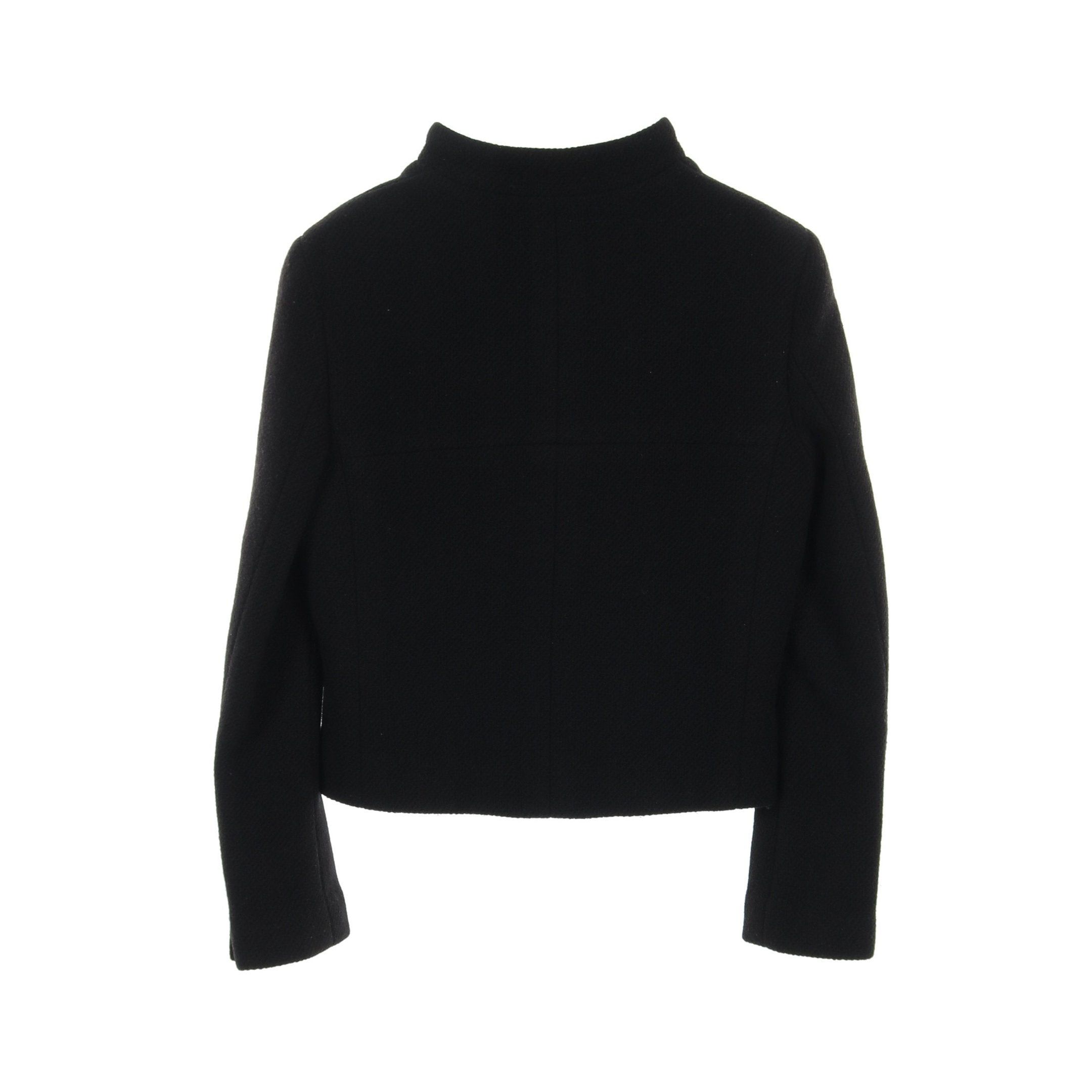 Chanel Chanel Coco Mark Square Button Zip Up Jacket Wool Nylon Black 03A Size ONE SIZE - 2 Thumbnail