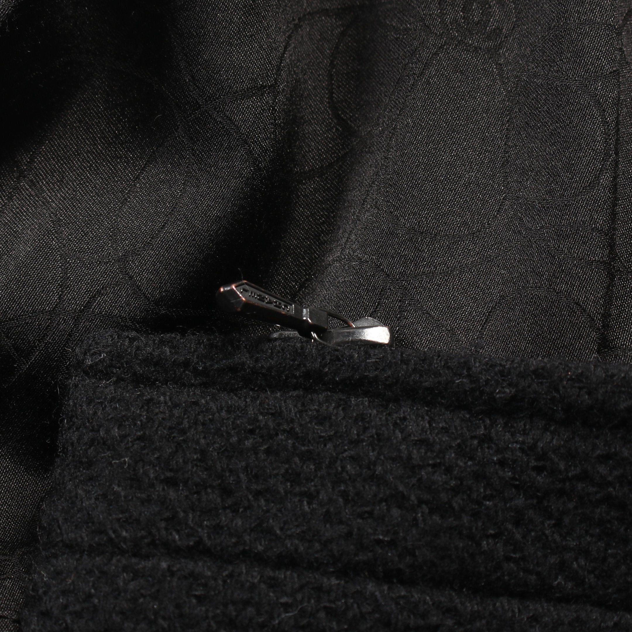 Chanel Chanel Coco Mark Square Button Zip Up Jacket Wool Nylon Black 03A Size ONE SIZE - 10 Thumbnail